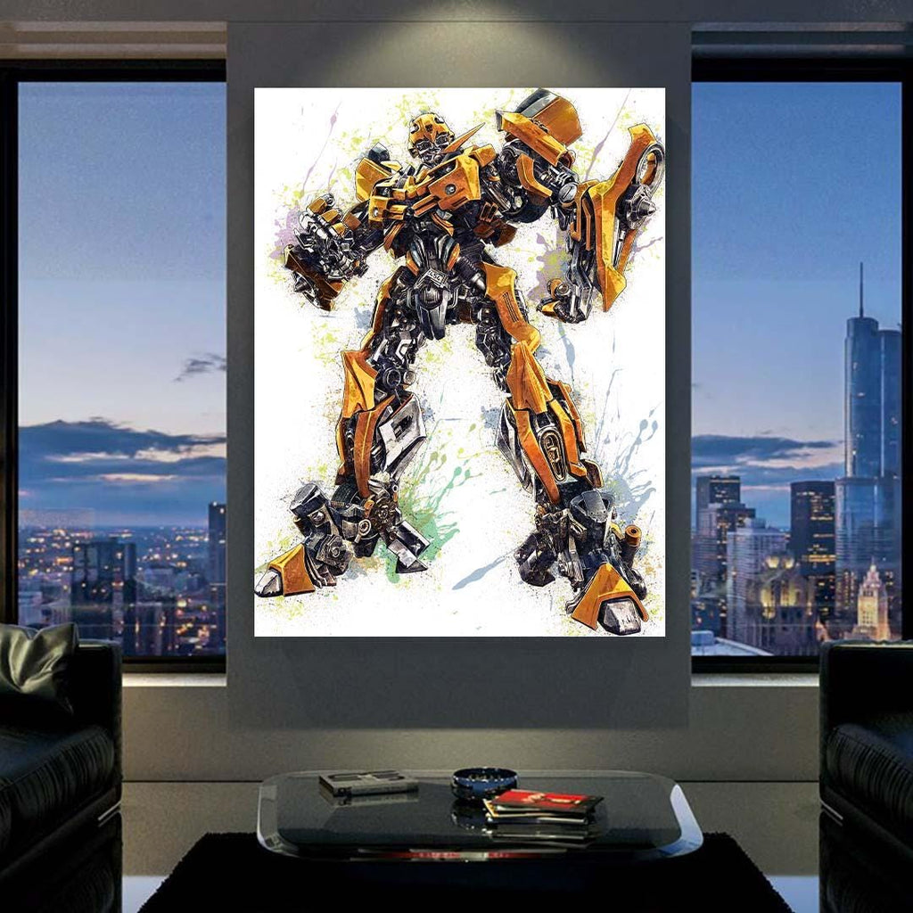 Bumblebee Poster, Transformers, Gallery Canvas Wrap or Museum-Quality Poster Print, Fine Art, Man Cave, Office or Dorm Room
