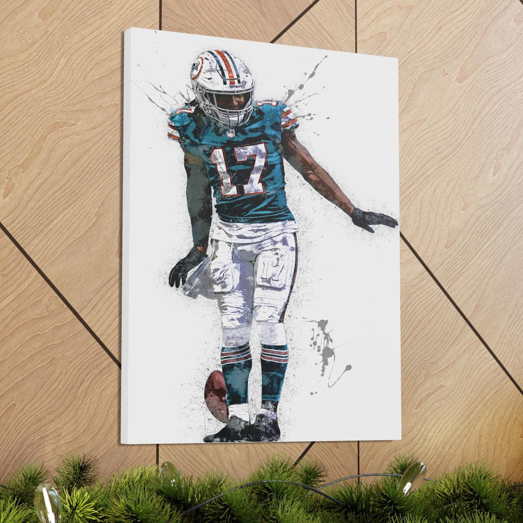 Jaylen Waddle Poster, "Touchdown Dance", Miami Dolphins, Gallery Canvas Wrap or Premium Poster, Fine Art, Man Cave, Kids room