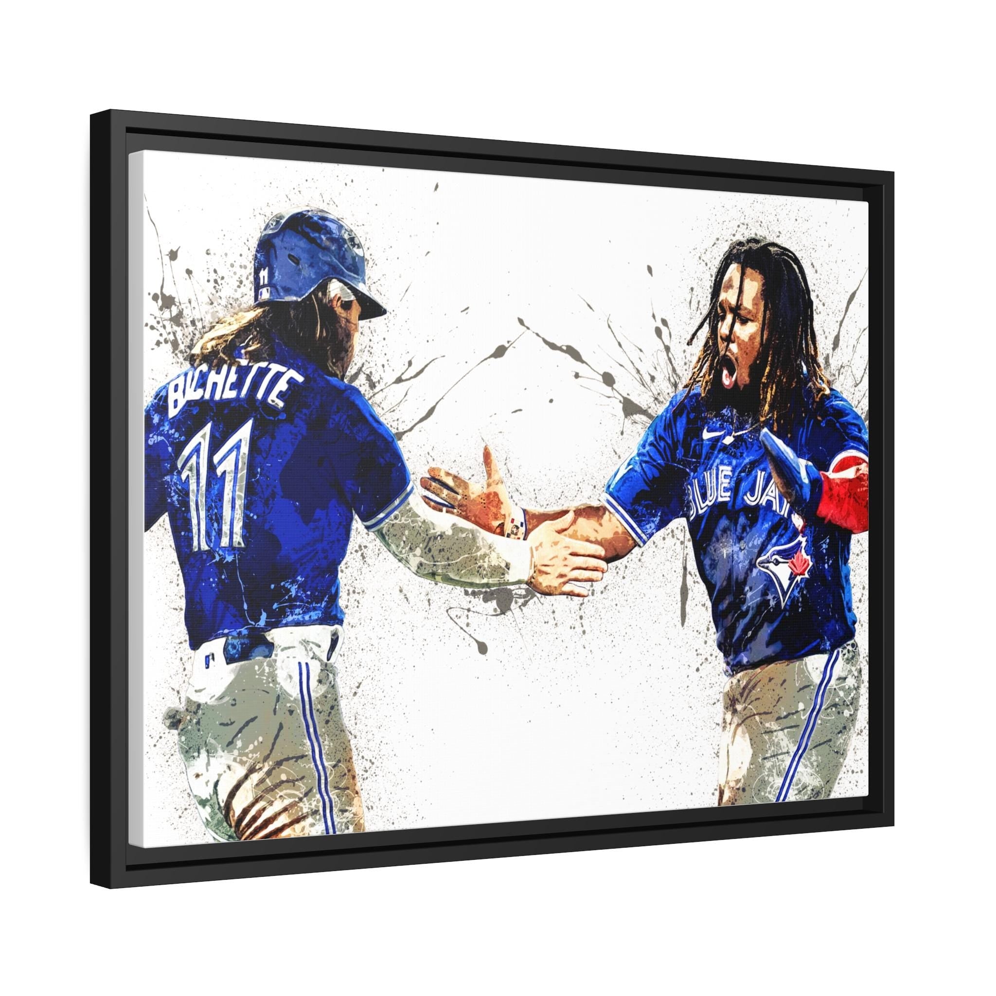 Bo Bichette, Vladimir Guerrero Jr Poster, Toronto Blue Jays, Gallery Canvas Wrap or Museum-Quality Poster, Man Cave, Kids room, Office