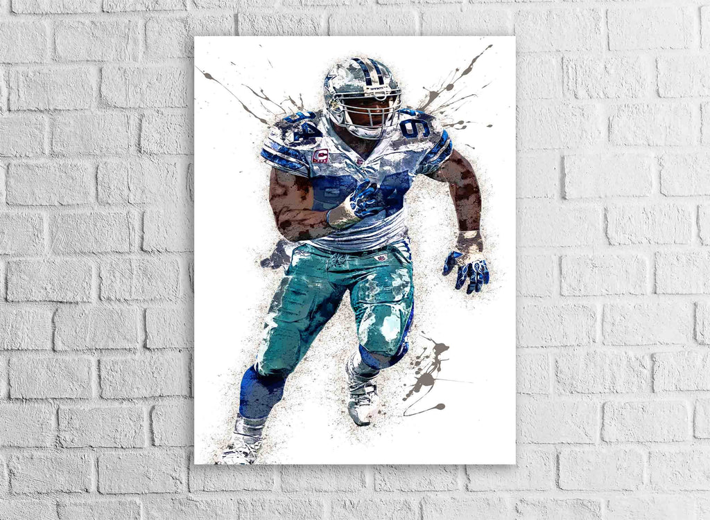 DeMarcus Ware, Dallas Cowboys, Gallery Canvas Wrap or Museum-Quality Poster, Fine Art, Wall Decor for Man Cave, Kids room, Dorm Room