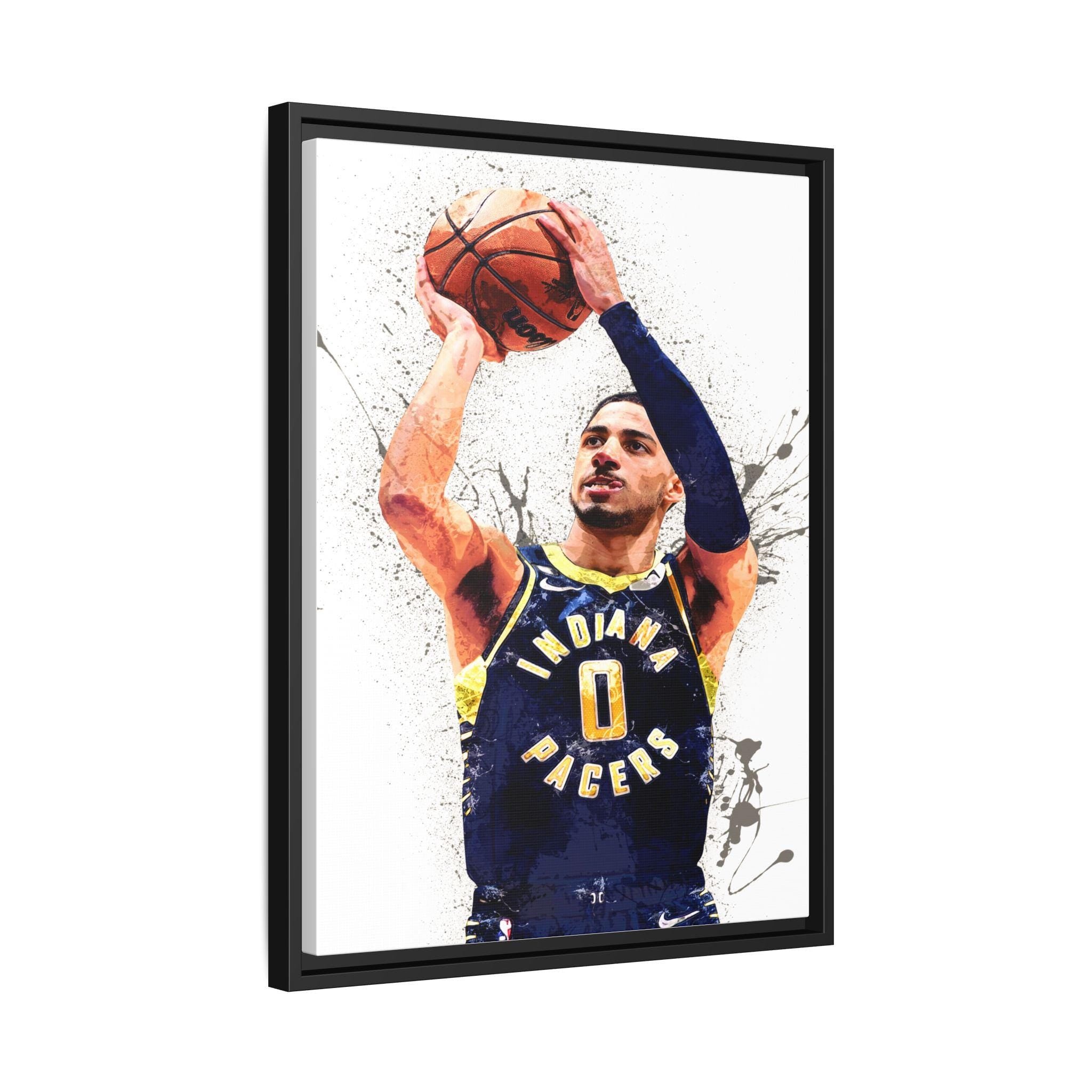 Tyrese Haliburton Poster, Indiana Pacers, Gallery Canvas Wrap or Museum-Quality Poster, Fine Art, Man Cave, Kids room, Dorm Room