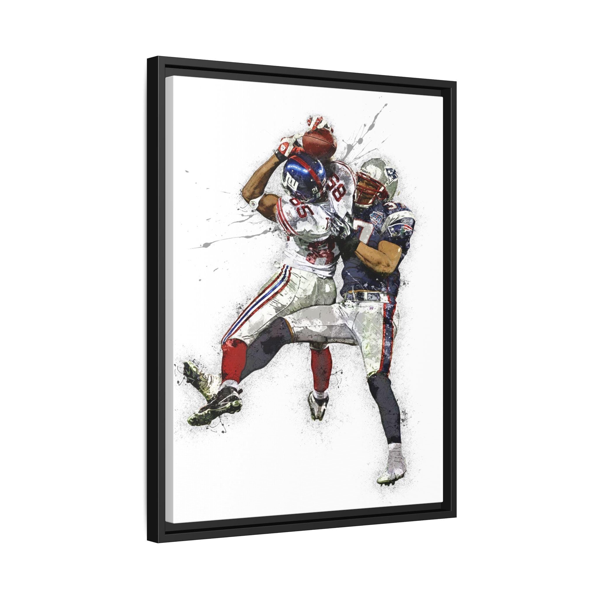 David Tyree, "The Helmet Catch", New York Giants, Gallery Canvas Wrap or Premium Poster, Fine Art, Wall Decor for Man Cave, Kids room