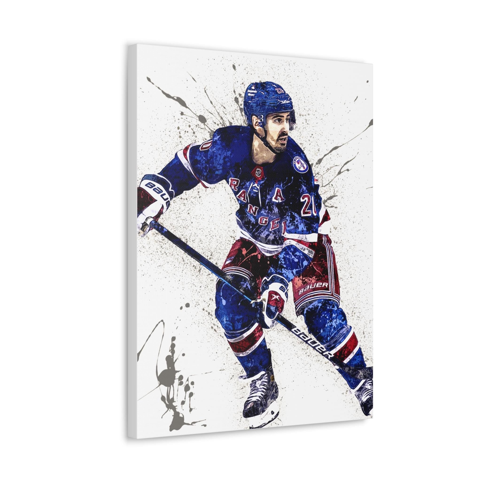 Chris Kreider Poster, New York Rangers, Gallery Canvas Wrap or Museum-Quality Poster, Man Cave, Kids room, Office