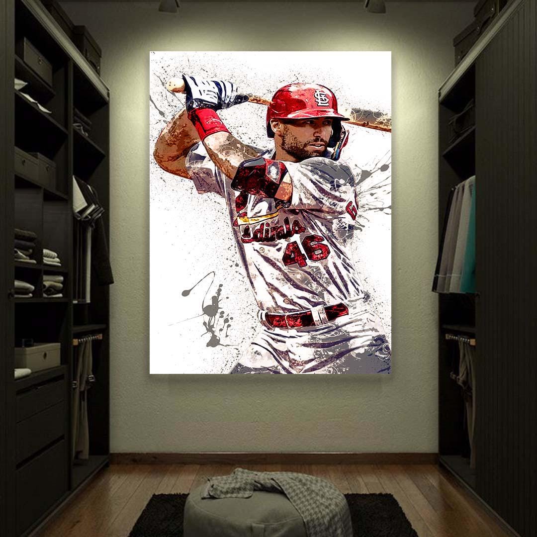 Paul Goldschmidt Poster, St. Louis Cardinals, Gallery Canvas Wrap or Museum-Quality Poster, Man Cave, Kids room, Dorm Room, Kids Room