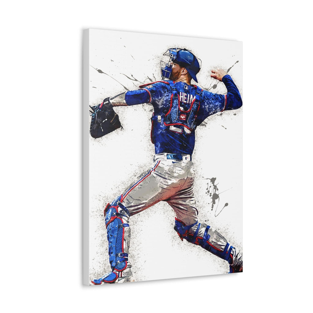 Jonah Heim Poster, Texas Rangers, Gallery Canvas Wrap or Museum-Quality Poster, Man Cave, Kids room, Office