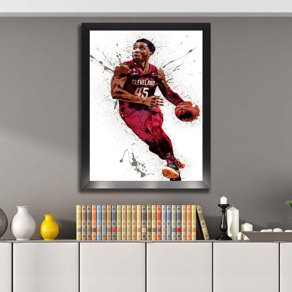 Donovan Mitchell Poster, Cleveland Cavaliers, Gallery Canvas Wrap or Premium Poster, Fine Art Quality, Man Cave, Kids room, Dorm Room
