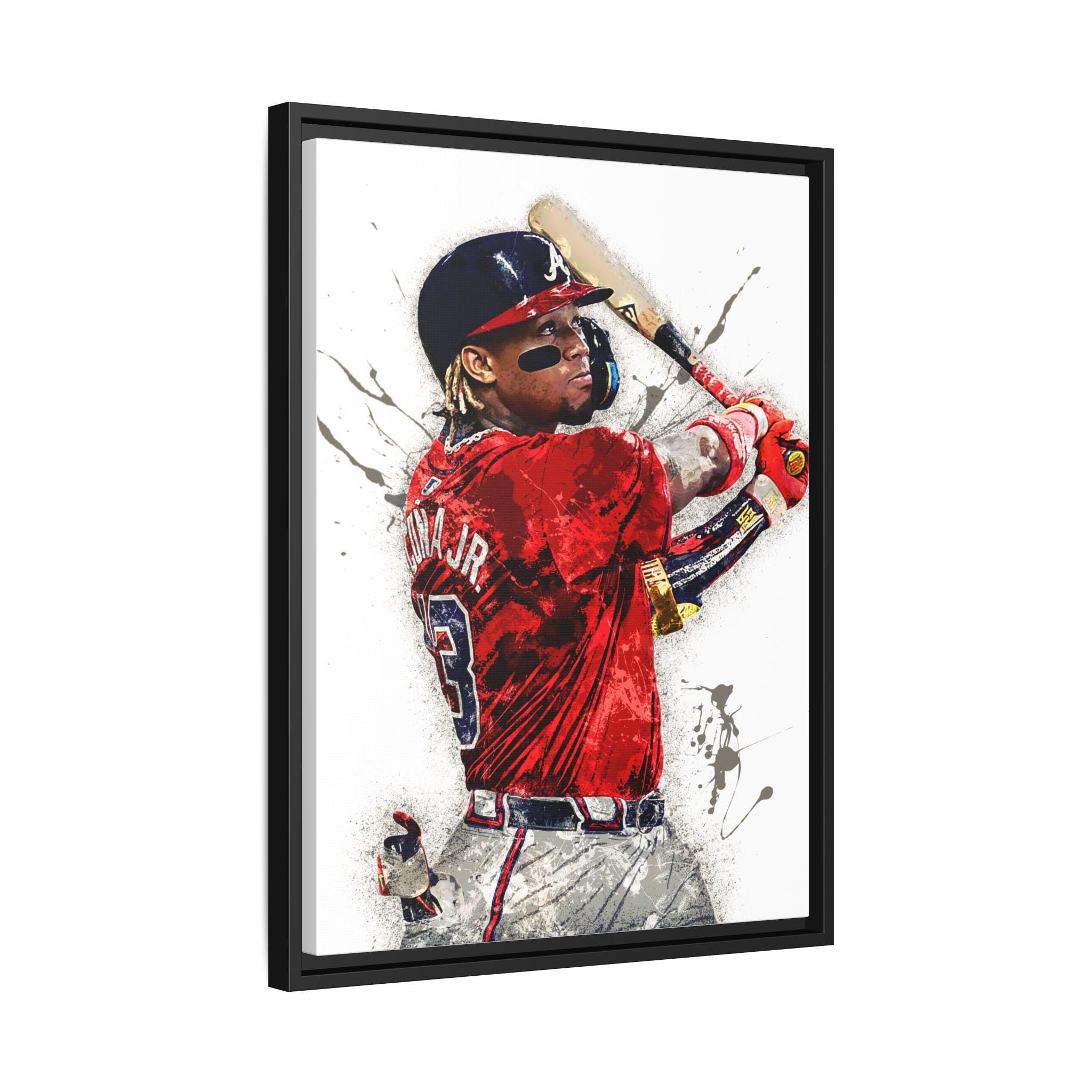 Ronald Acuna Jr, Atlanta Braves, Canvas Wrap or Museum-Quality Poster, Fine Art, Wall Decor for Man Cave, Kids room, Dorm Room
