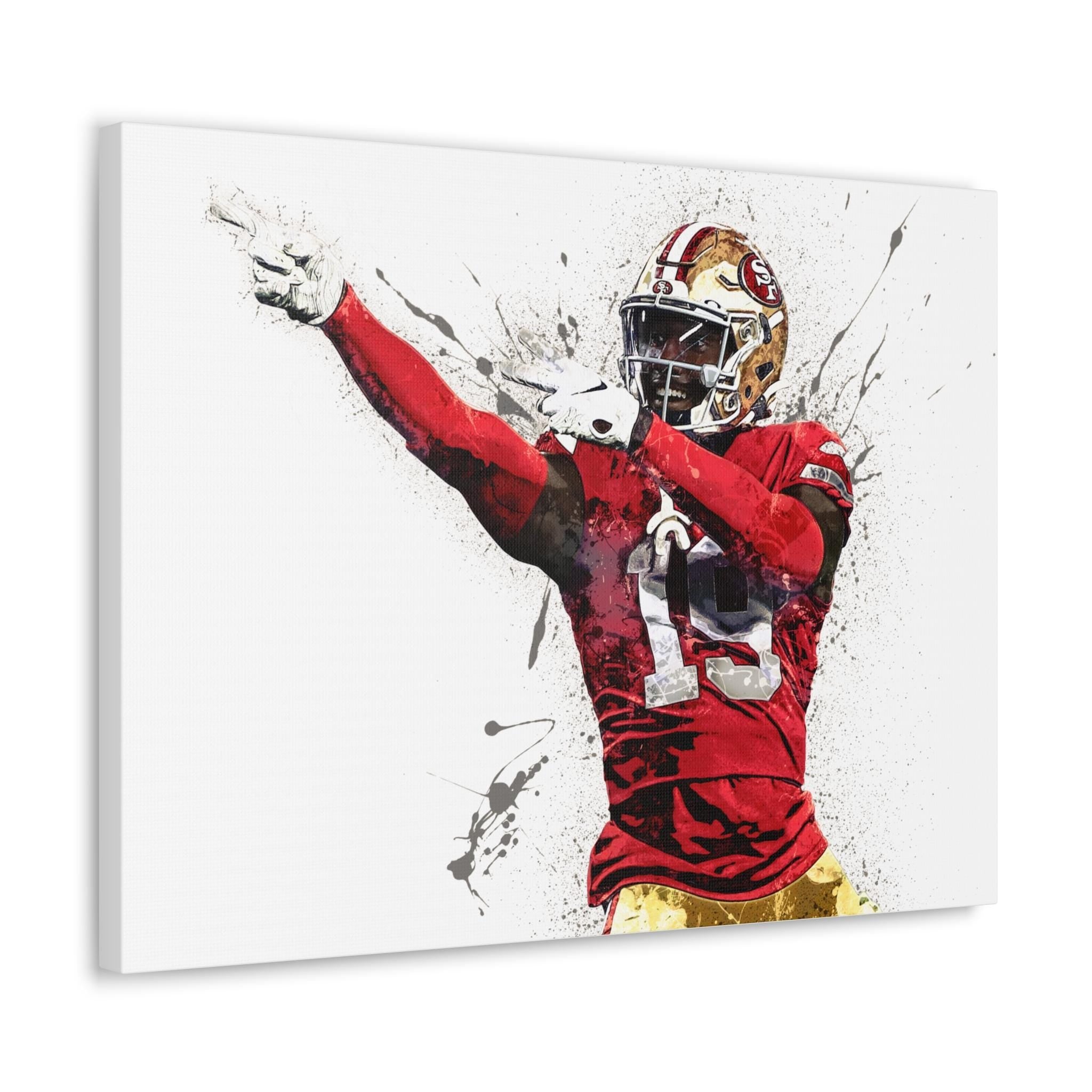 Deebo Samuel Poster, San Francisco 49ers, Gallery Canvas Wrap or Premium Poster, Fine Art Quality, Man Cave, Kids room