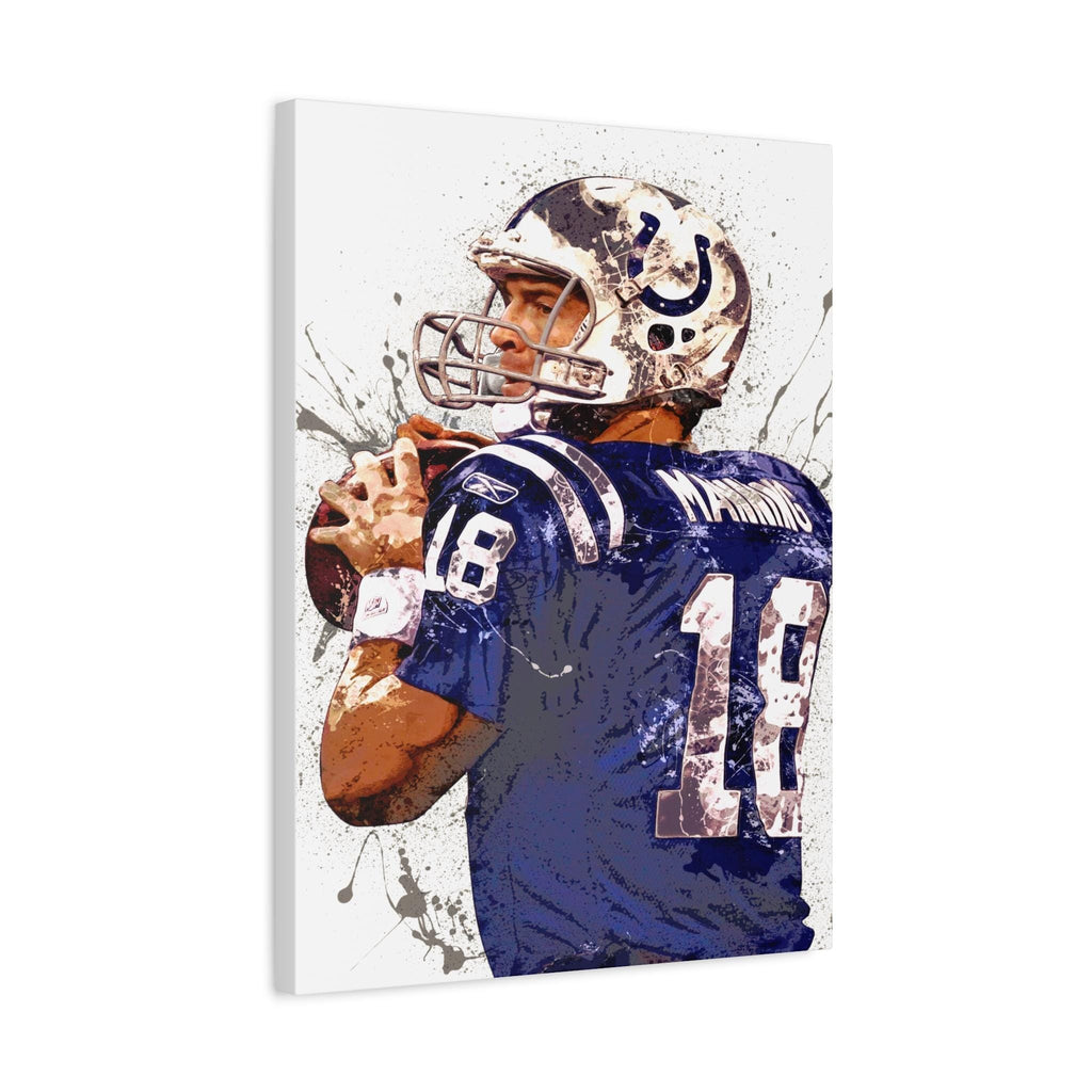 Peyton Manning Poster, Indianapolis Colts, Gallery Canvas Wrap or Museum-Quality Poster, Fine Art, Man Cave, Kids room