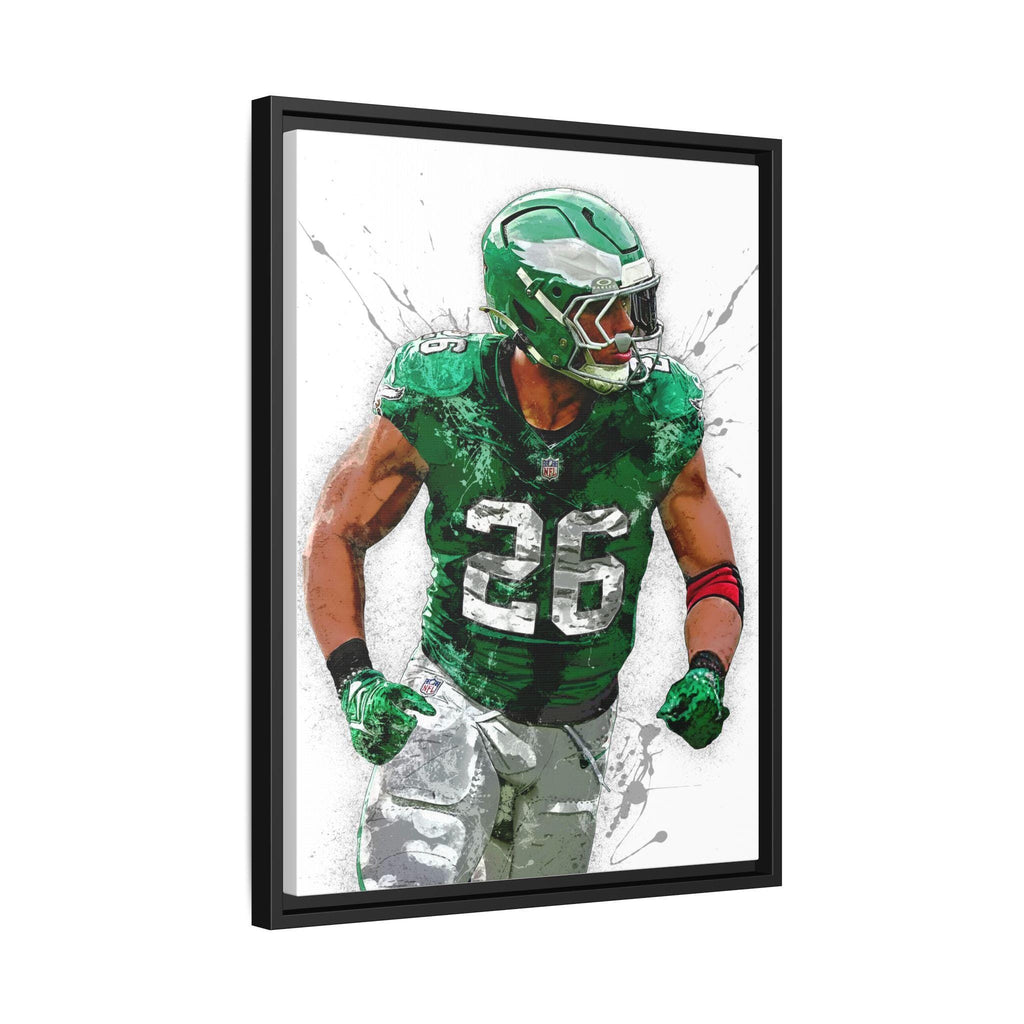 Saquon Barkley Poster, Philadelphia Eagles, Gallery Canvas Wrap or Premium Poster, Fine Art, Man Cave, Kids room