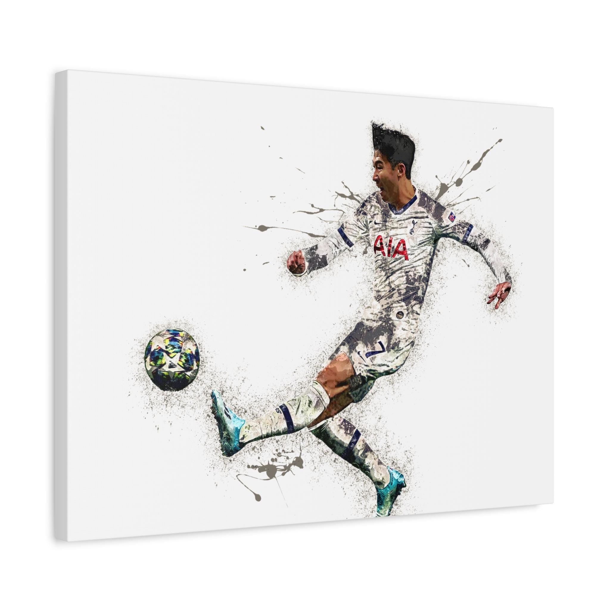 Son Heung-min Poster, Gallery Canvas Wrap or Museum-Quality Poster, Wall Decor, Man Cave, Kids room, Office