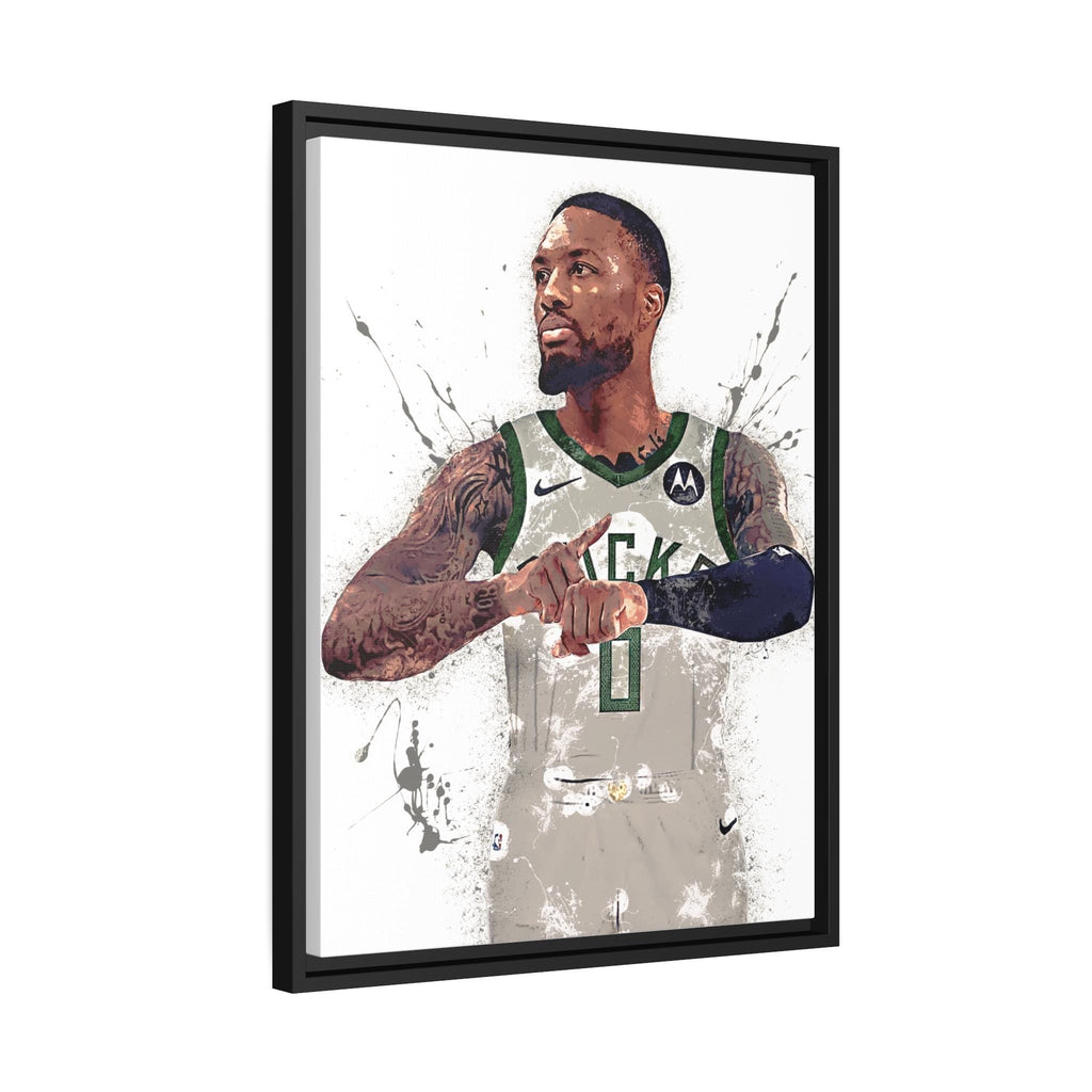 Damian Lillard Poster, Milwaukee Bucks, Gallery Canvas Wrap or Museum-Quality Poster, Fine Art, Man Cave, Kids room, Dorm Room