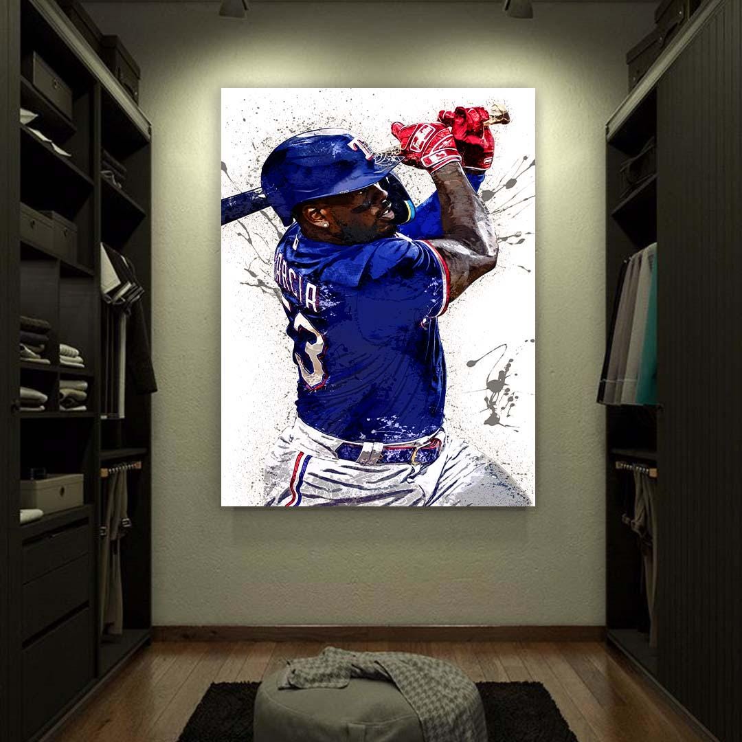 Adolis García Poster: Texas Rangers Canvas Art, Sports Decor