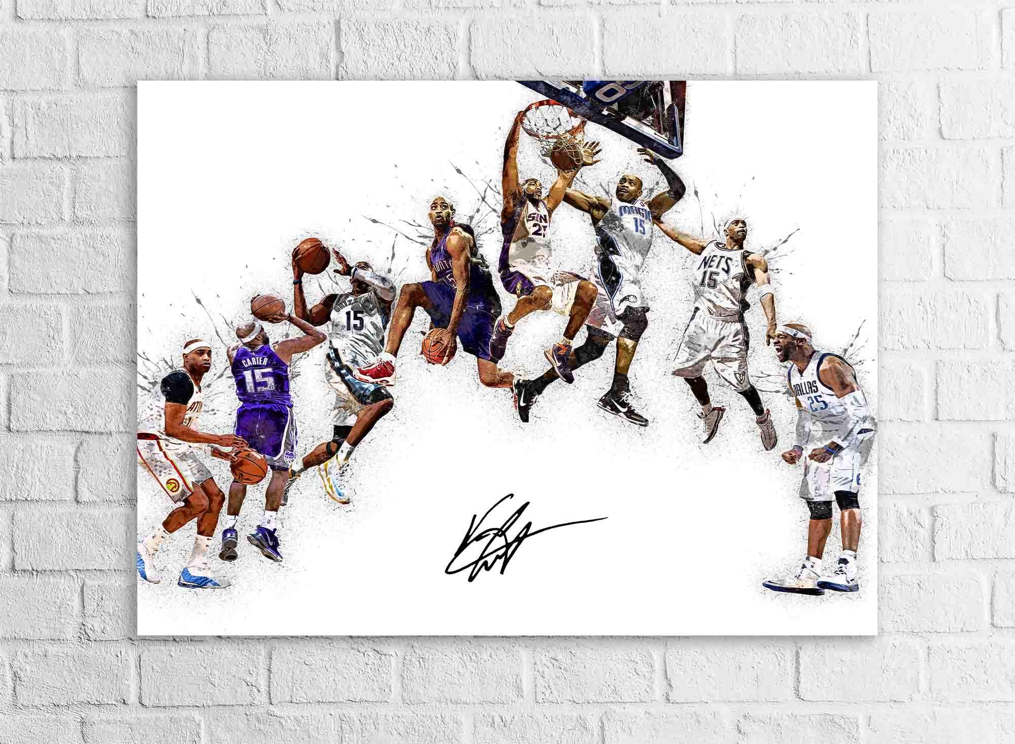 Vince Carter Poster, "Through the Years Series" Toronto Raptors, Gallery Canvas Wrap or Poster Man Cave, Kids room, Dorm Room