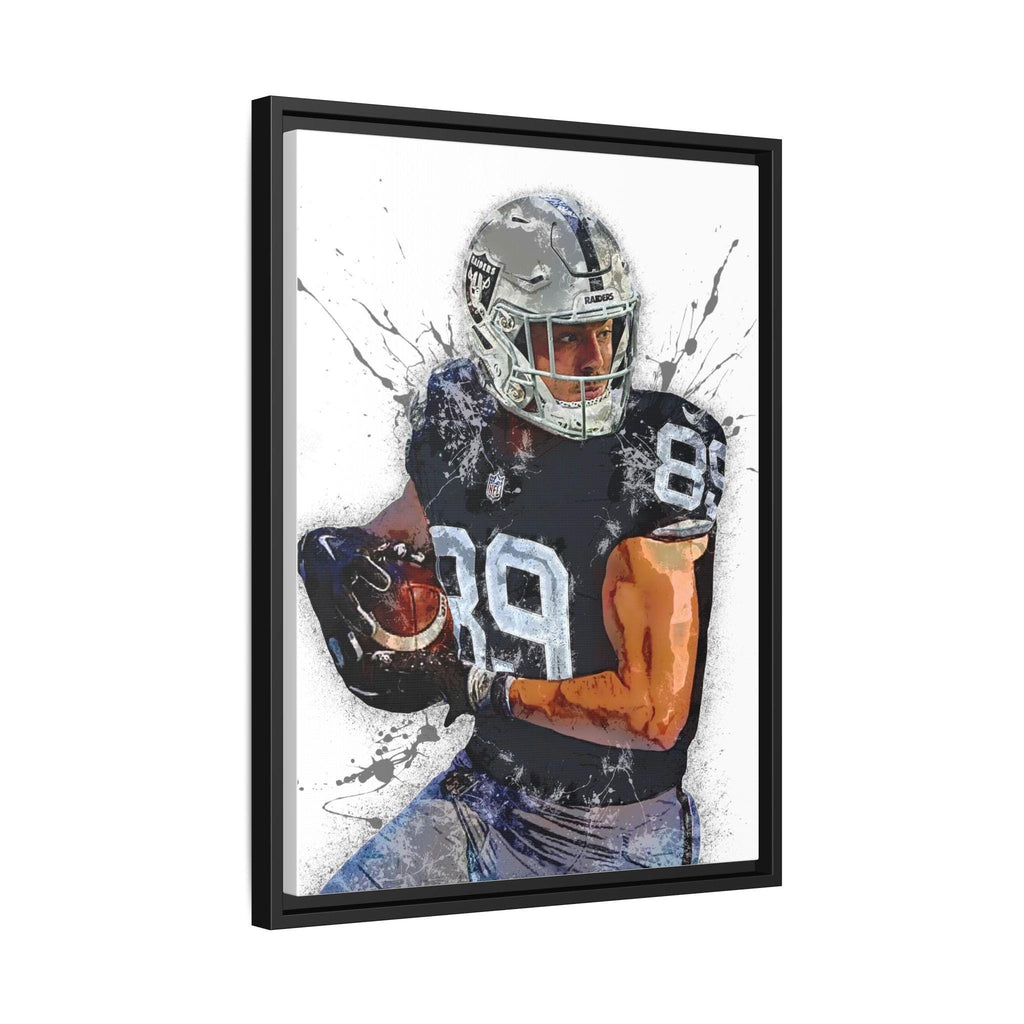 Brock Bowers Poster, Las Vegas Raiders, Gallery Canvas Wrap or Museum-Quality Poster, Fine Art, Man Cave, Kids room, Office