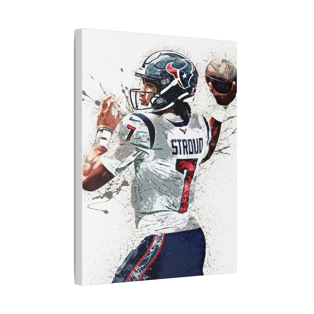 CJ Stroud Poster, Houston Texans, Gallery Canvas Wrap or Museum-Quality Poster, Man Cave, Kids room, Dorm Room, Office
