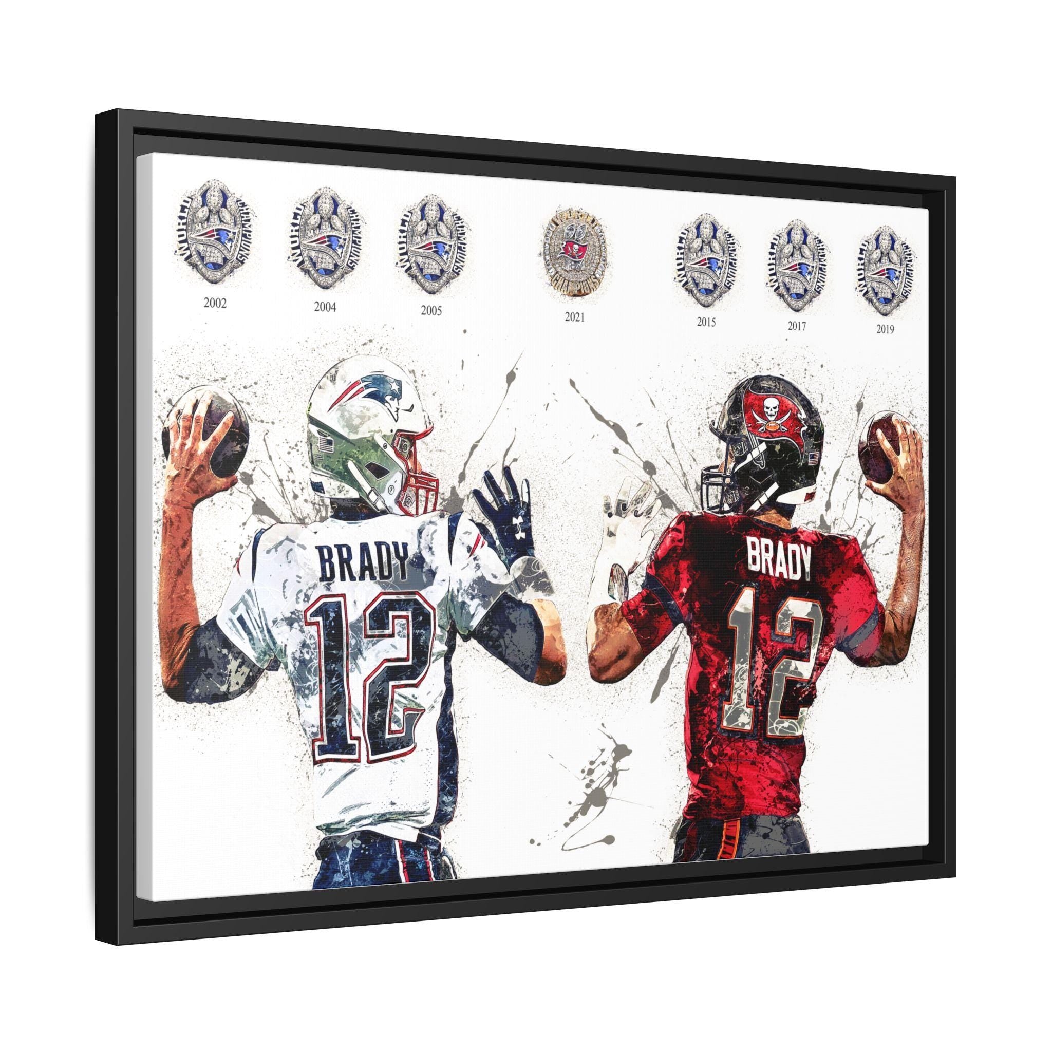Tom Brady Poster, Tribute, New England Patriots, Tampa Bay Buccaneers Gallery Canvas Wrap, Premium Poster, Man Cave, Kids room, Dorm Room