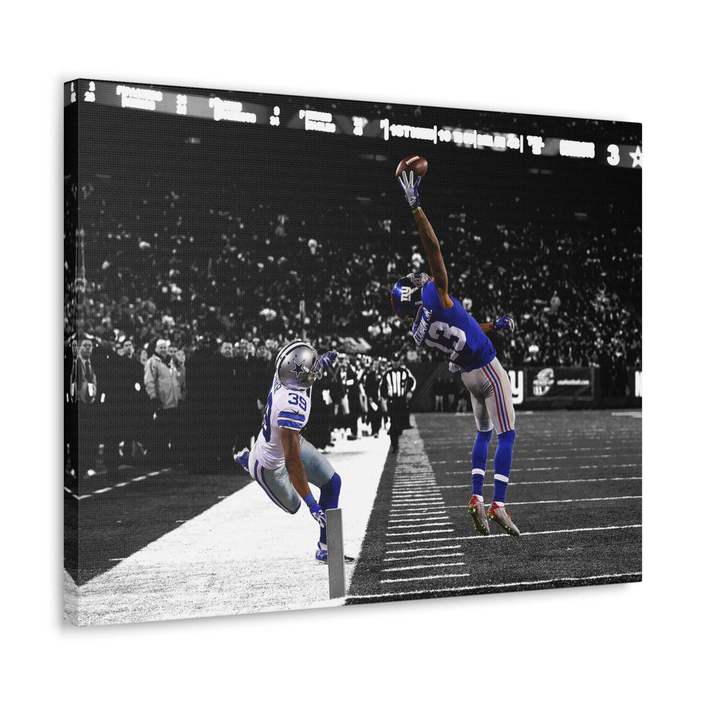 Odell Beckham Jr, "The Catch", New York Giants, Gallery Canvas Wrap or Premium Poster, Fine Art, Wall Decor for Man Cave, Kids room