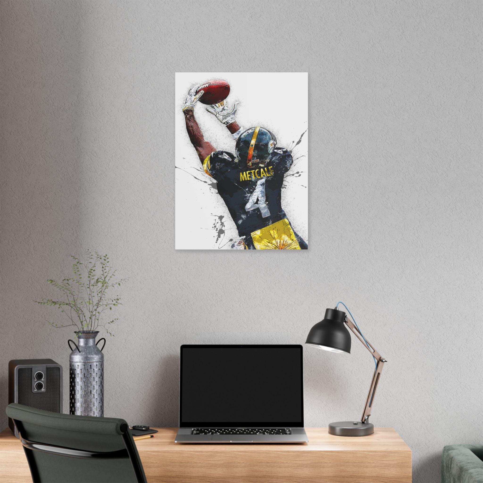 DK Metcalf Poster, "The Catch", Pittsburgh Steelers, Gallery Canvas Wrap or Museum-Quality Poster, Man Cave, Kids room, Dorm, Office