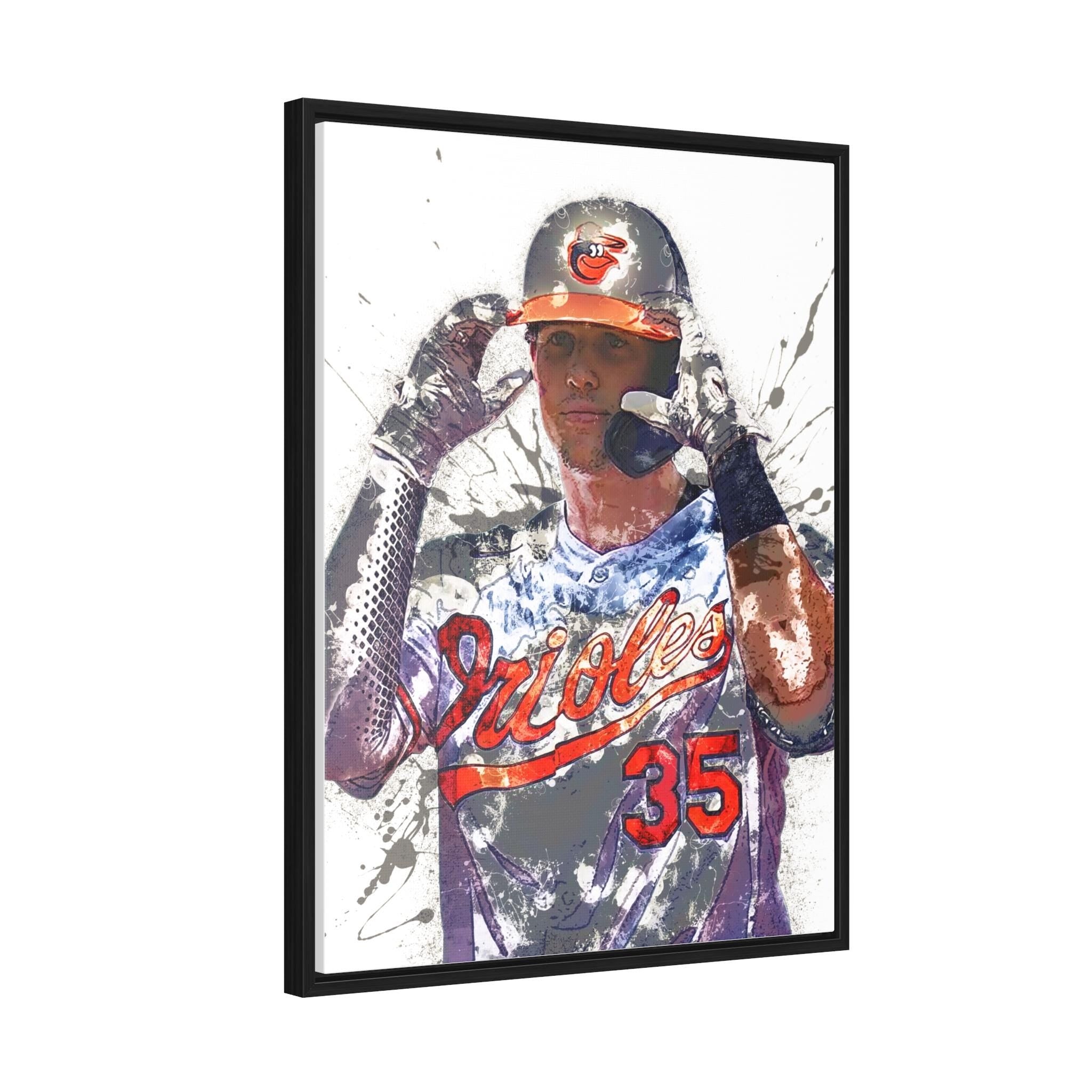 Adley Rutschman, Baltimore Orioles, Canvas Wrap or Museum-Quality Poster, Fine Art, Wall Decor for Man Cave, Kids room, Dorm Room