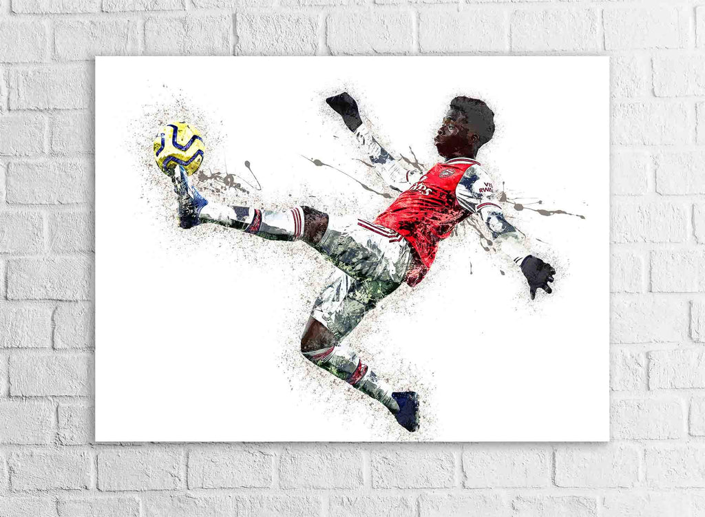 Bukayo Saka Poster Print: Soccer Fine Art, Man Cave Decor