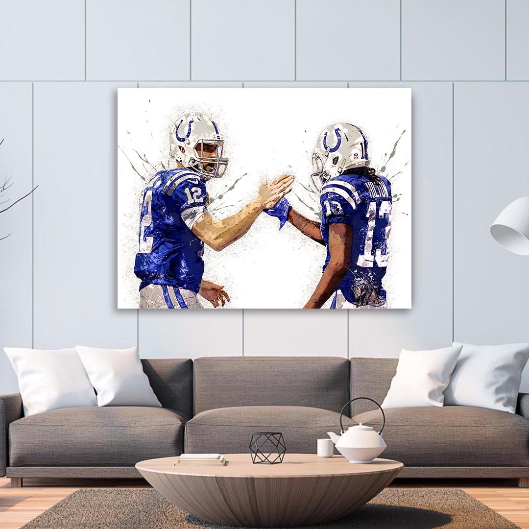 Andrew Luck & T. Y. Hilton Colts Poster: Man Cave Sports Art
