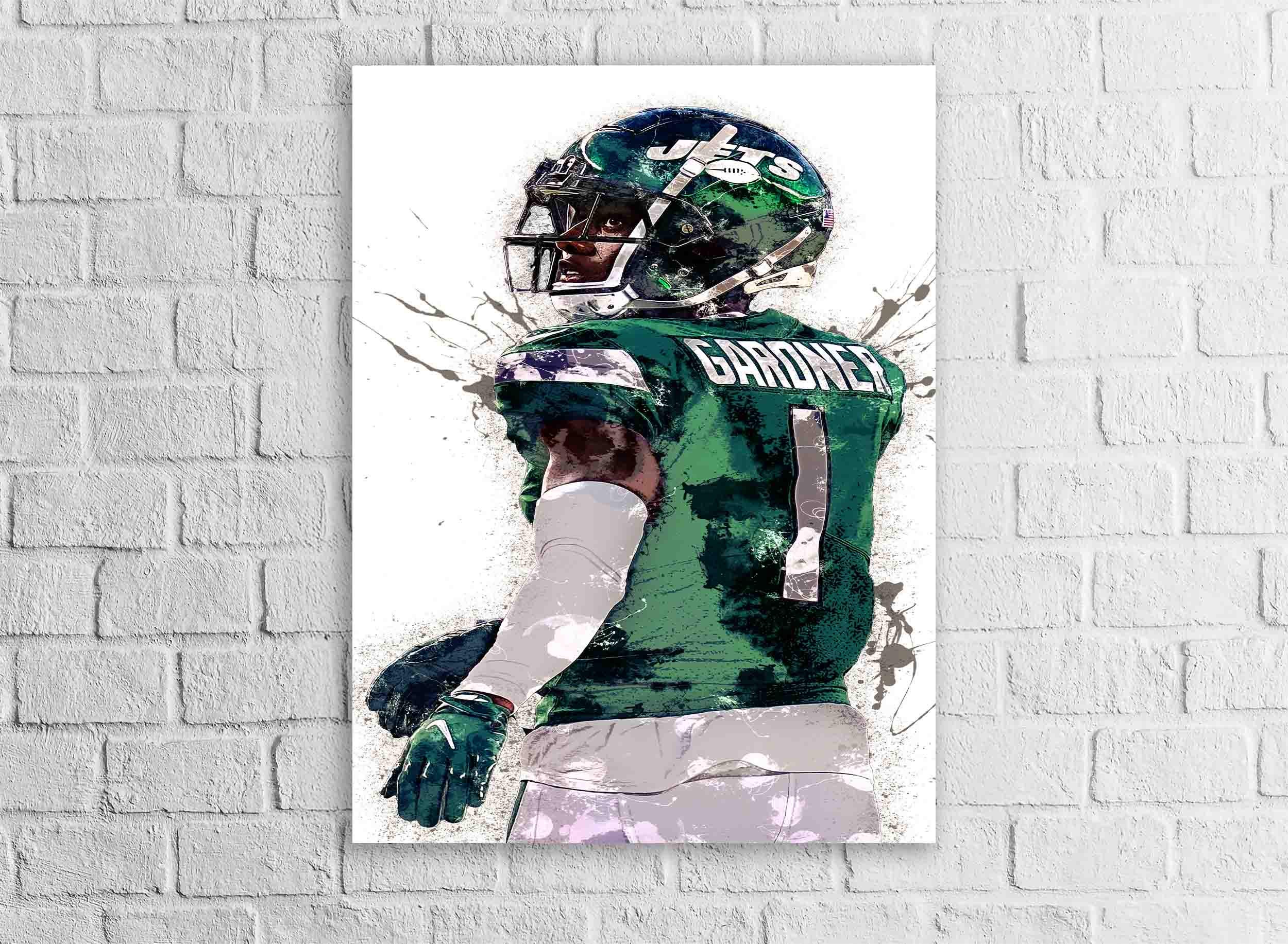 Sauce Gardner NY Jets Poster: Fine Art Canvas Wrap