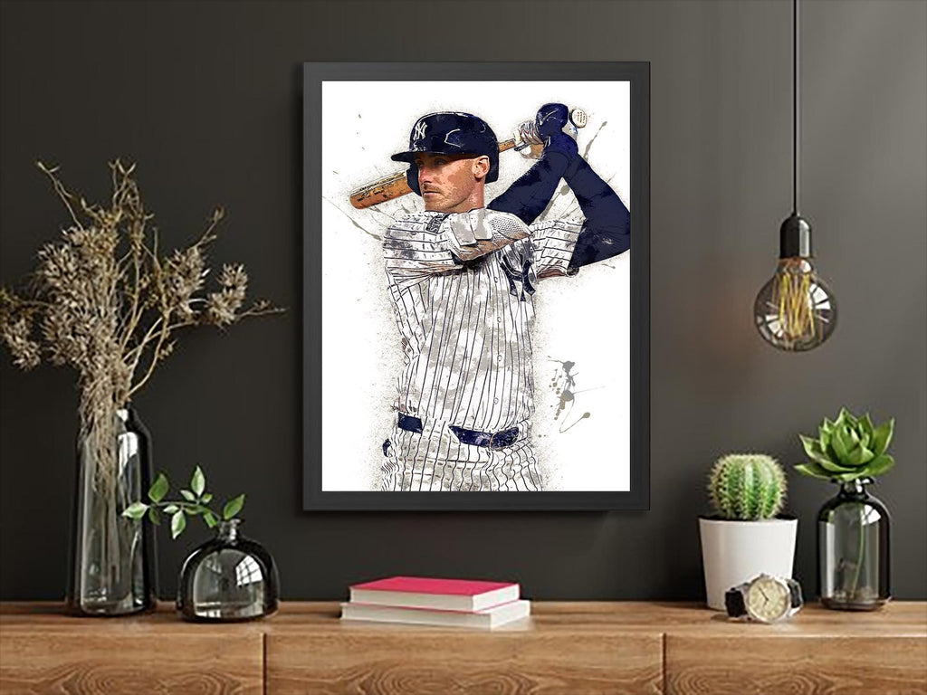 Cody Bellinger Poster, NY Yankees, Gallery Canvas Wrap or Museum-Quality Poster Print, Fine Art, Man Cave, Office, Kids Room or Dorm Room