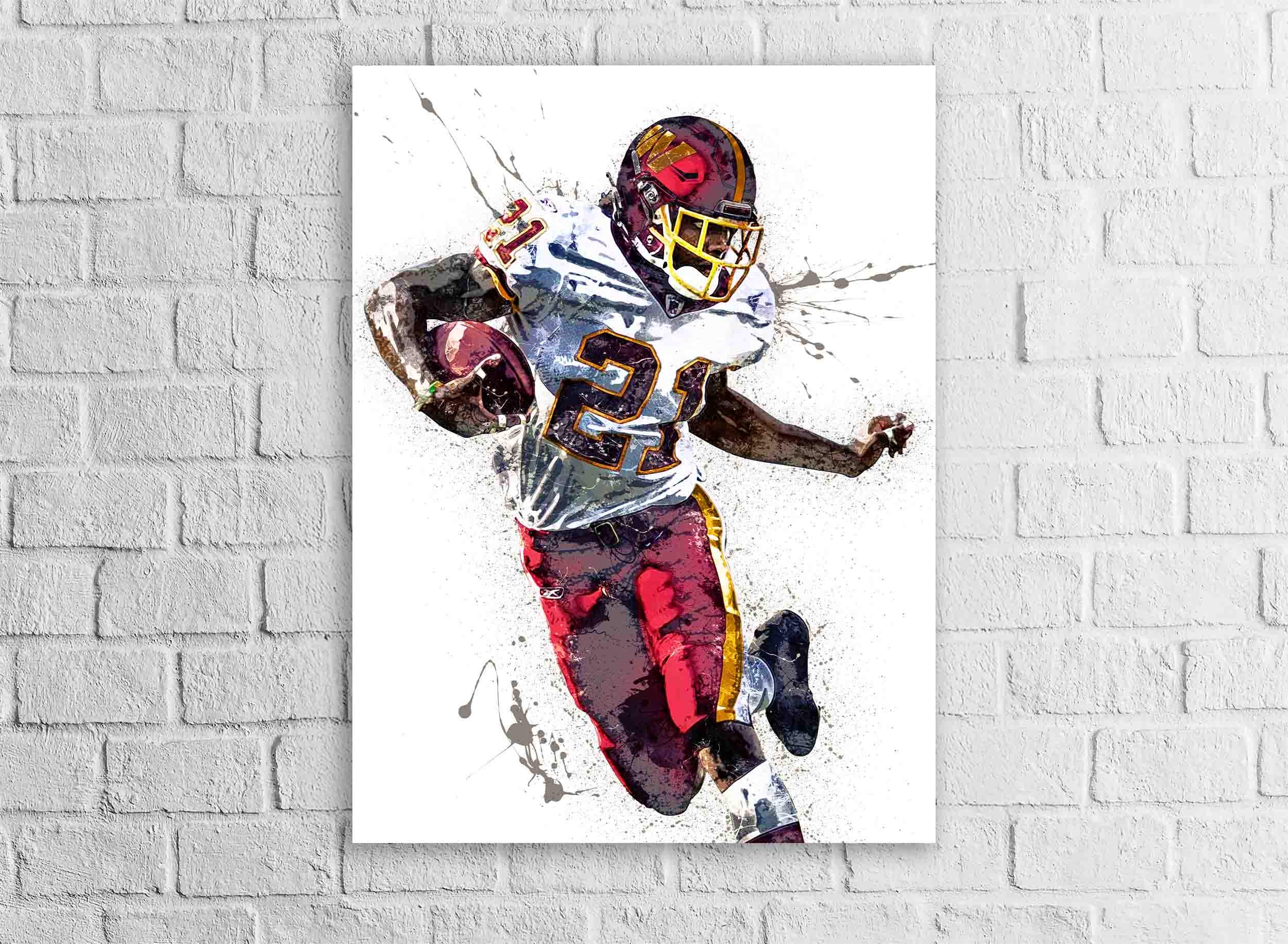 Sean Taylor Poster, Washington Commanders, Gallery Canvas Wrap or Premium Poster, Fine Art, Man Cave, Kids room