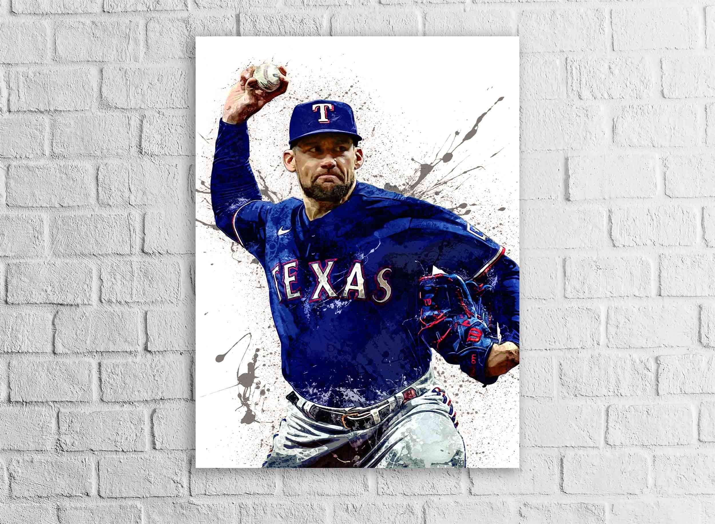 Nathan Eovaldi Texas Rangers Poster, Canvas Wrap: Man Cave Sports Art