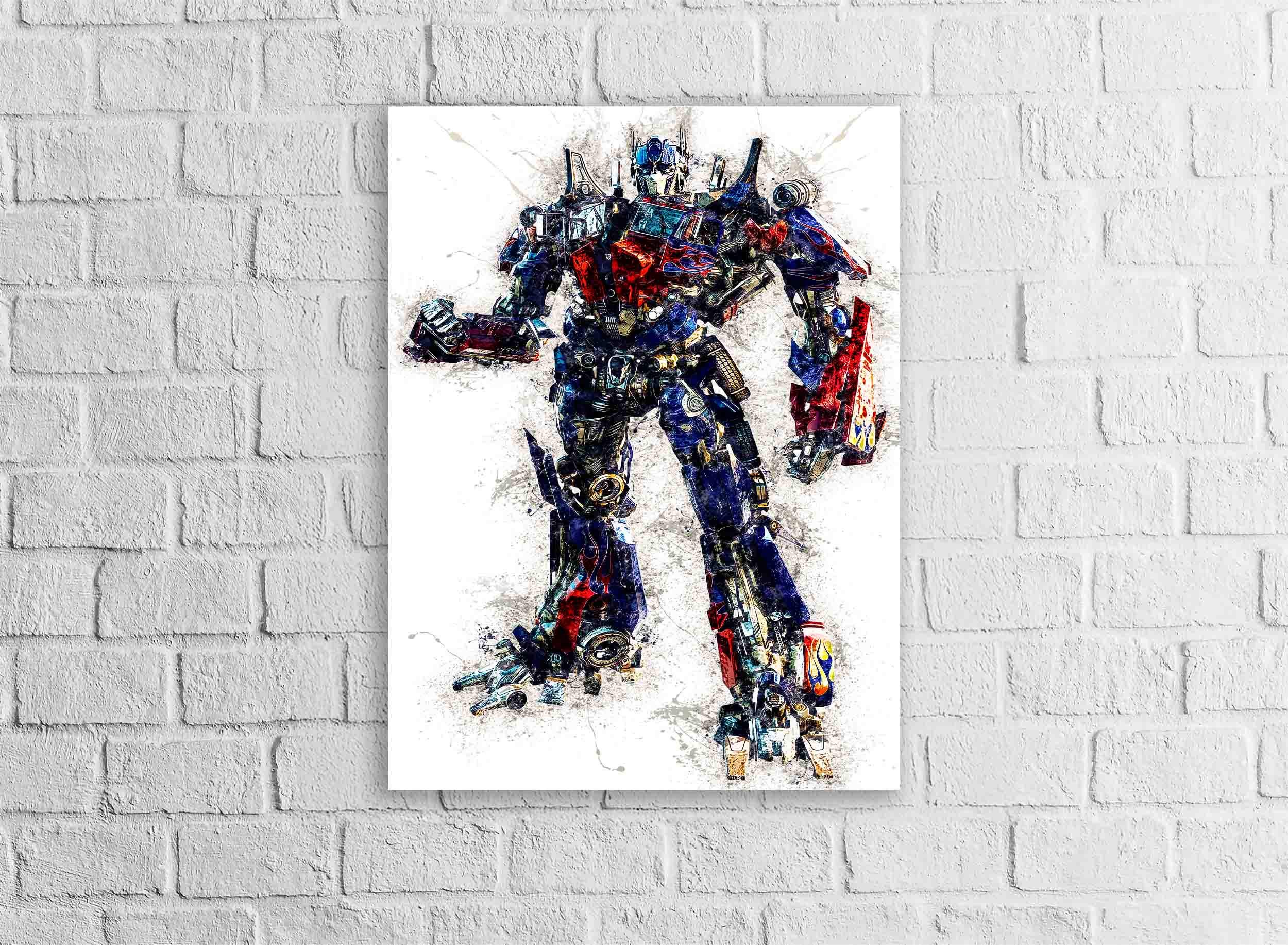 Optimus Prime Poster, Transformers, Gallery Canvas Wrap or Museum-Quality Poster Print, Fine Art, Man Cave, Office or Kids Room