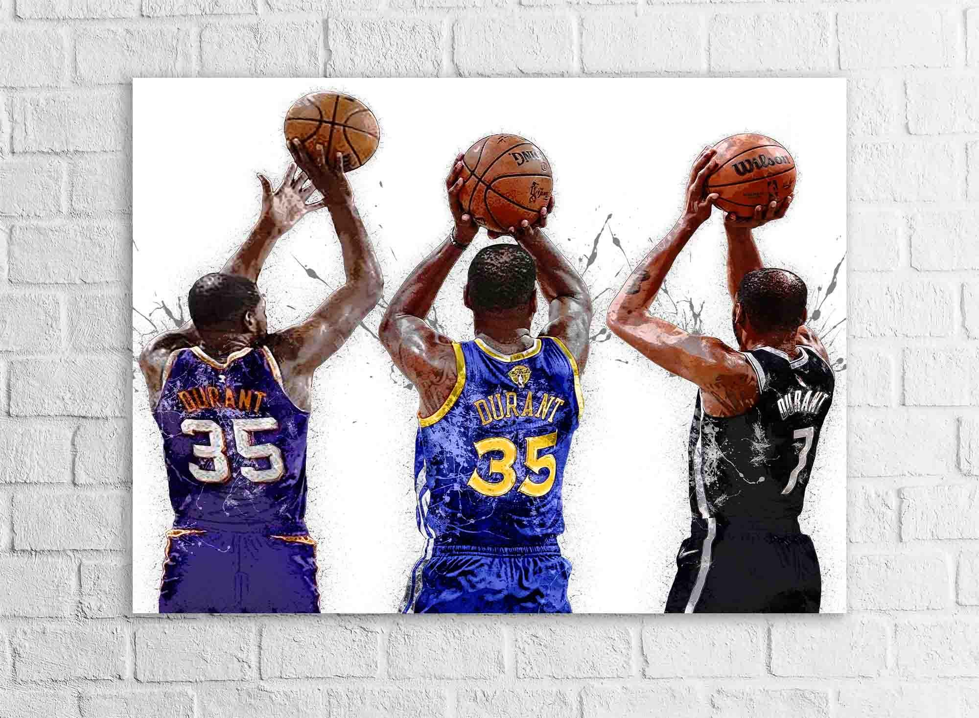 Kevin Durant Poster, Through the Years, Gallery Canvas Wrap or Museum-Quality Poster, Fine Art, Man Cave, Kids room, Dorm Room