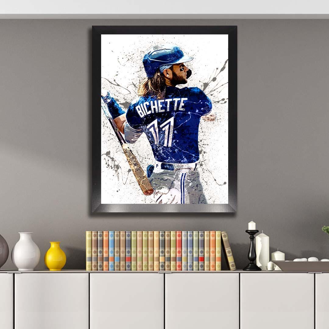 Bo Bichette Poster, Toronto Blue Jays, Gallery Canvas Wrap or Museum-Quality Poster, Man Cave, Kids room, Office