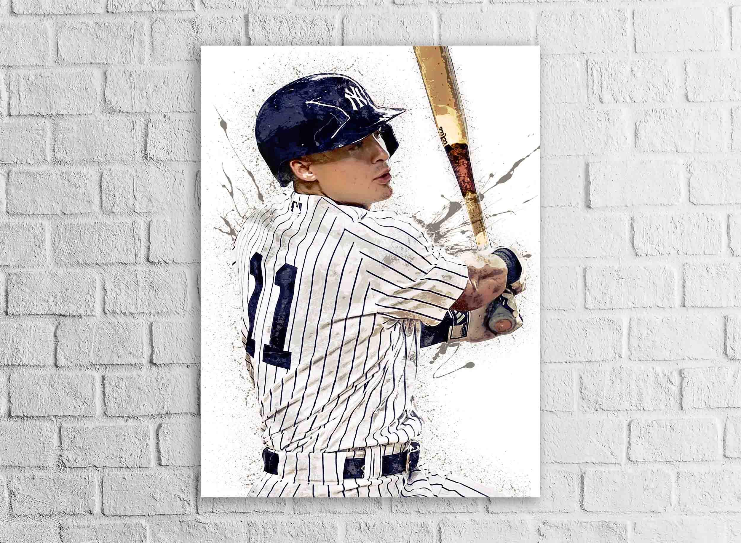 Anthony Volpe Poster, NY Yankees, Gallery Canvas Wrap or Museum-Quality Poster Print, Fine Art, Wall Decor for Man Cave, Office or Dorm Room