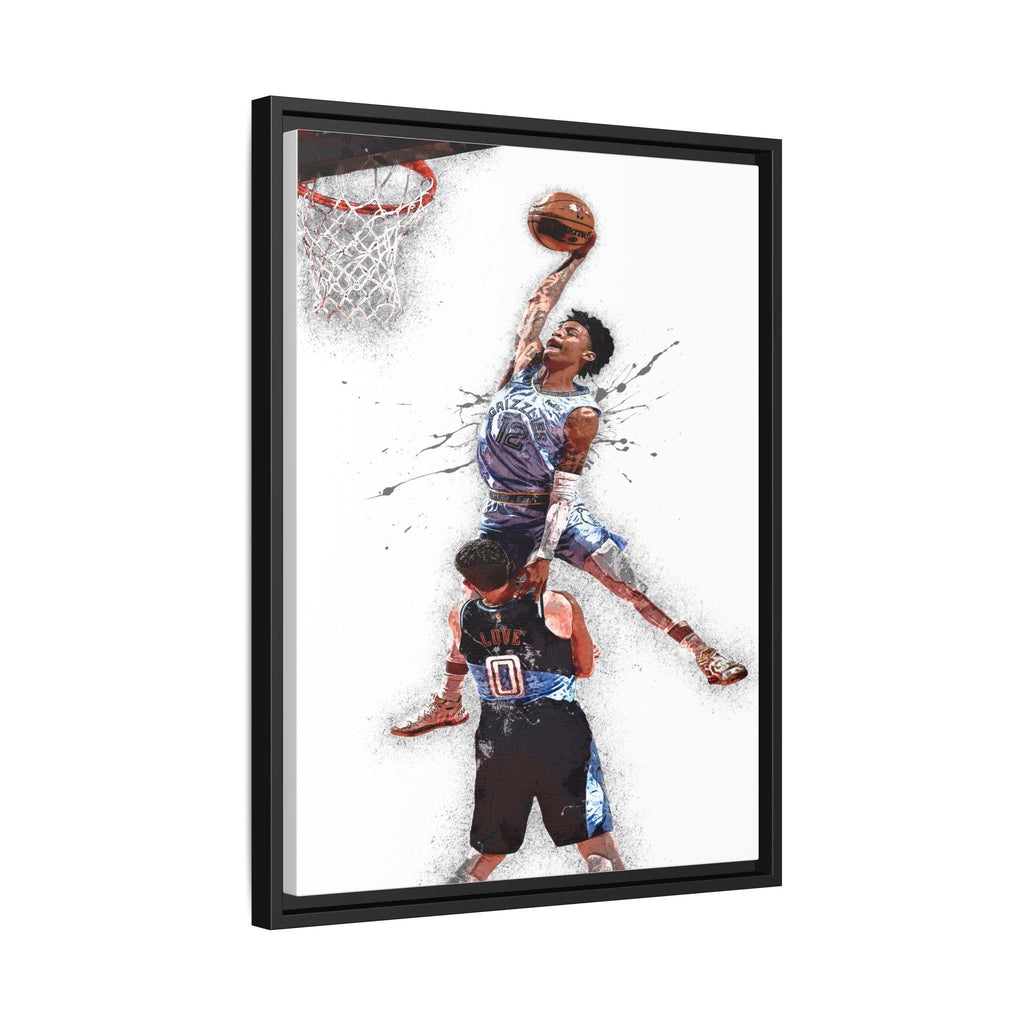 Ja Morant Dunk Poster, Memphis Grizzlies, Gallery Canvas Wrap or Museum-Quality Poster, Man Cave, Kids room, Dorm Room