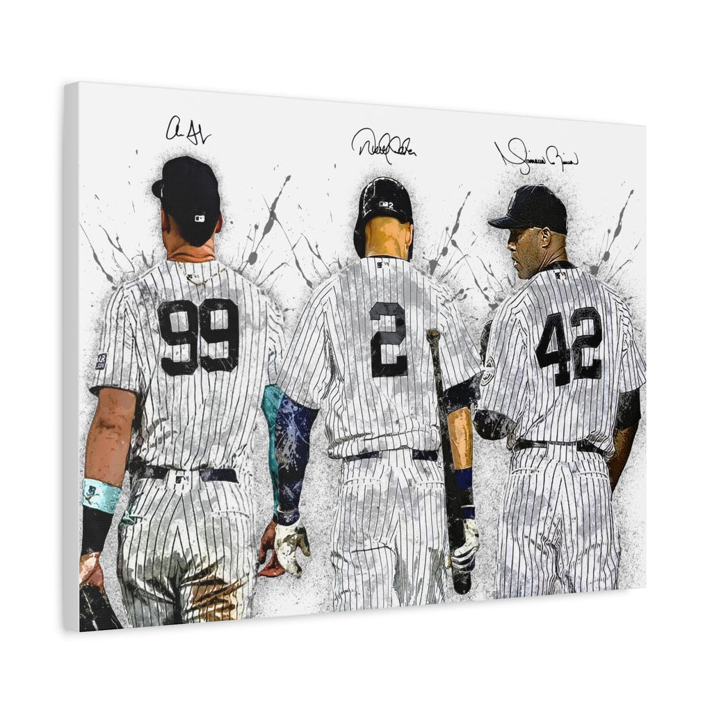Aaron Judge, Derek Jeter, Mariano Rivera, NY Yankees, Gallery Canvas Wrap or Museum-Quality Poster, Fine Art, Man Cave, Kids room, Dorm Room