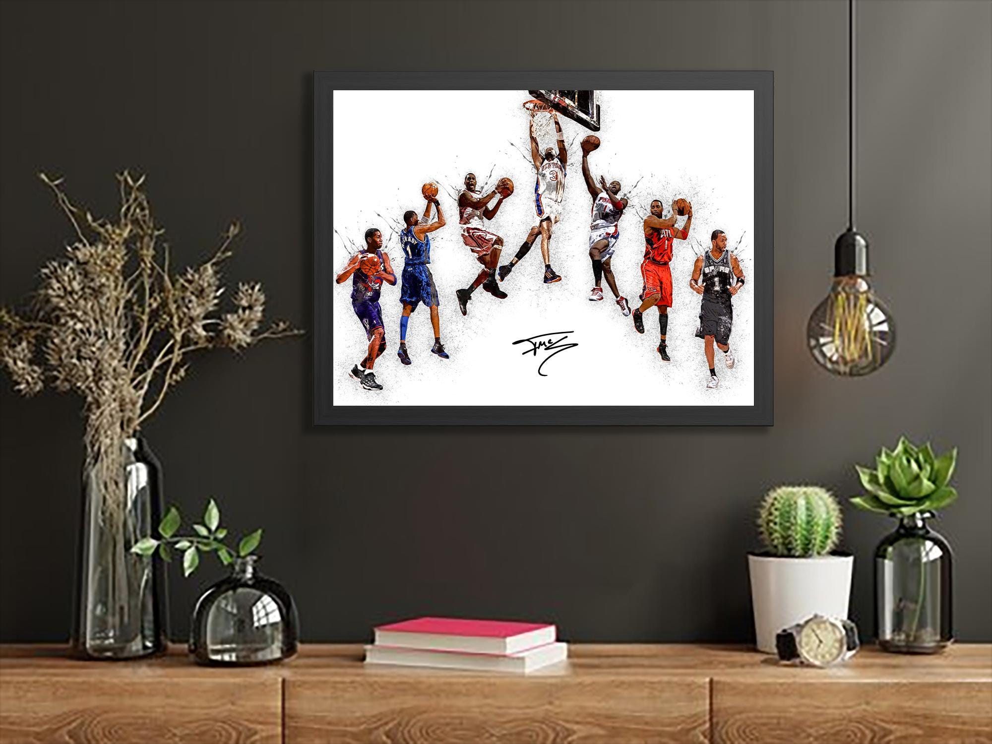 Tracy McGrady Poster, Through the Years Series, Gallery Canvas Wrap or Premium Poster, Man Cave, Kids room, Dorm Room