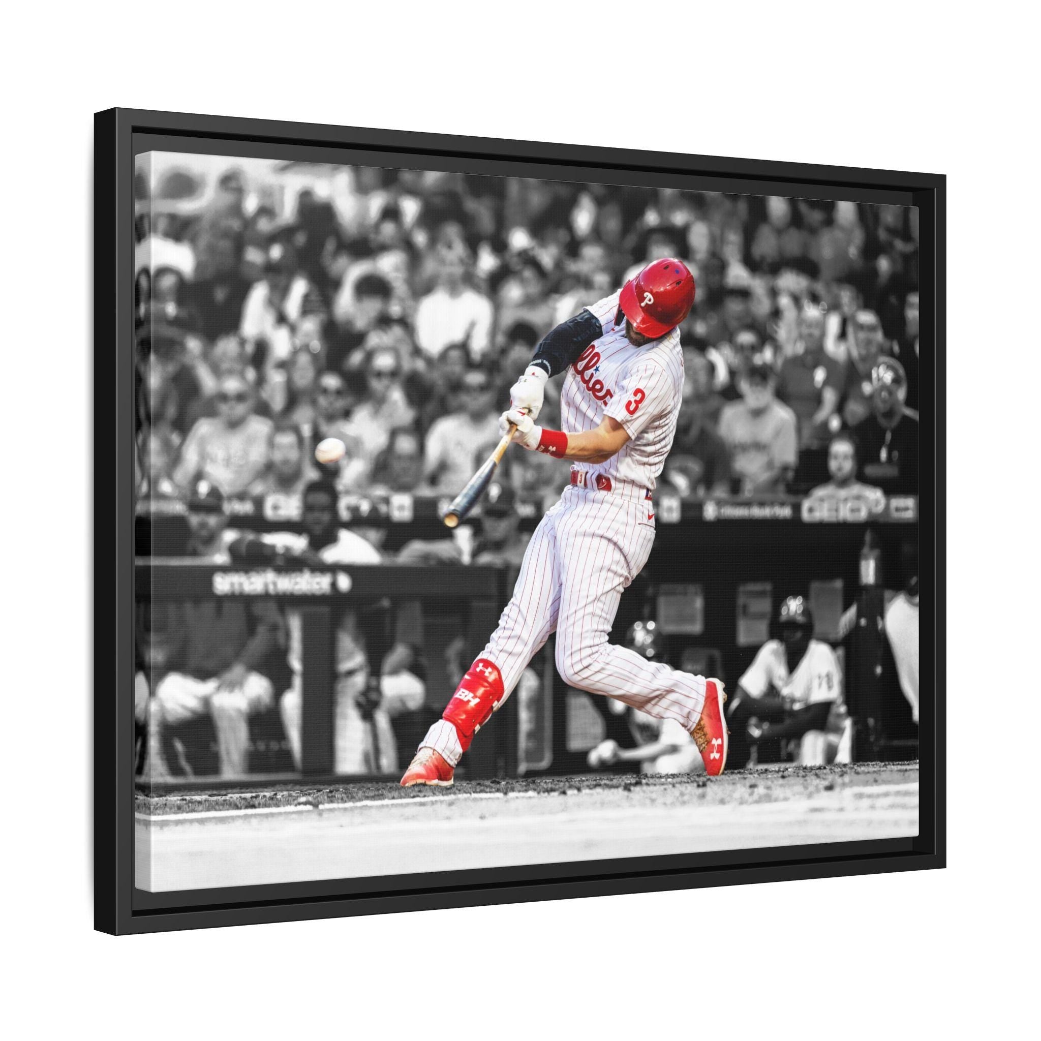 Bryce Harper Poster, Philadelphia Phillies, Gallery Canvas Wrap or Premium Poster Print, Man Cave, Office, Kids Room, Game Room