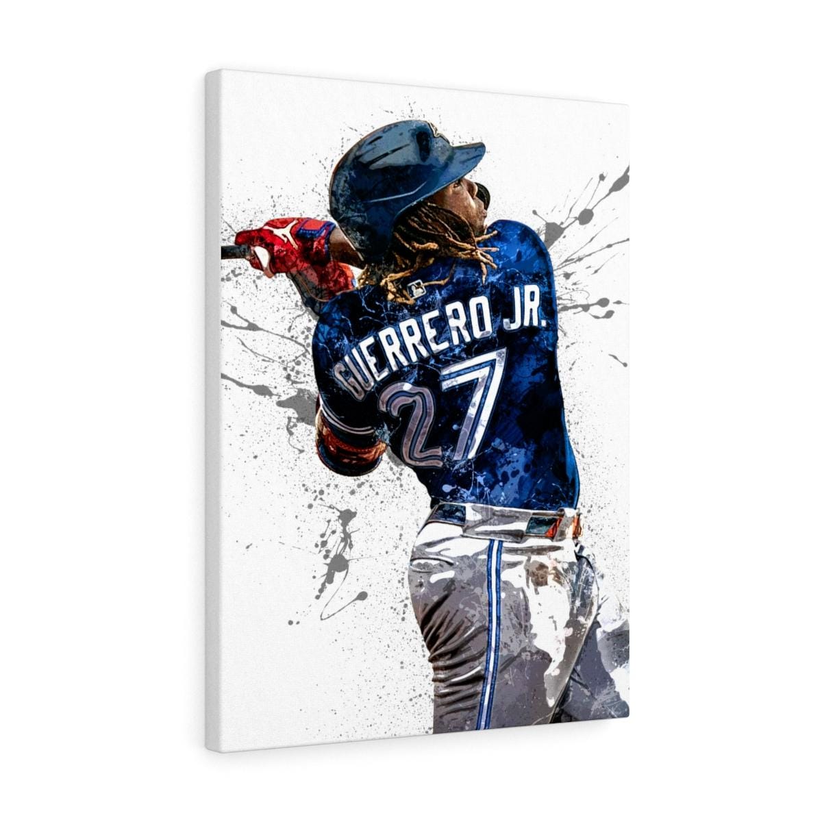 Vladimir Guerrero Jr Poster, Toronto Blue Jays, Gallery Canvas Wrap or Museum-Quality Poster, Man Cave, Kids room, Office