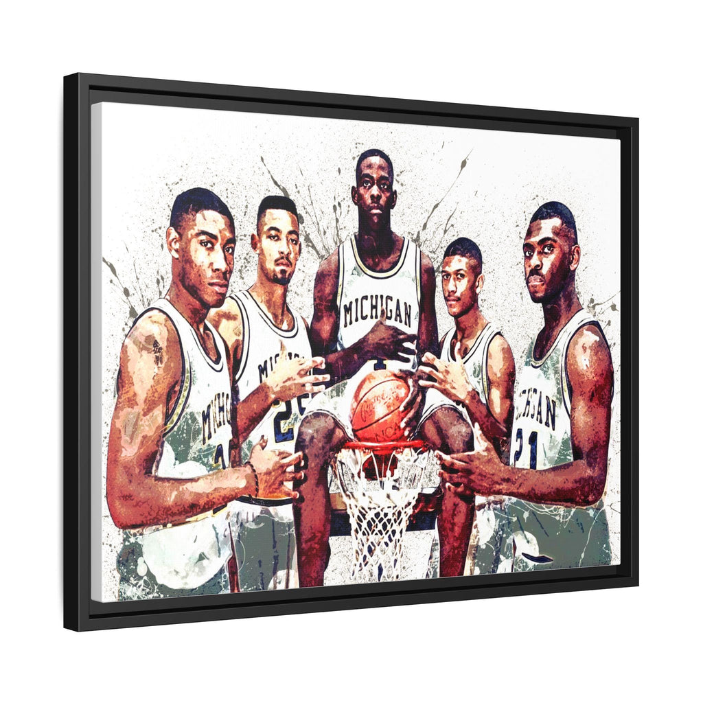 Fab 5 Poster, Michigan Wolverines, Gallery Canvas Wrap or Museum-Quality Poster, Fine Art, Man Cave, Kids room, Dorm Room