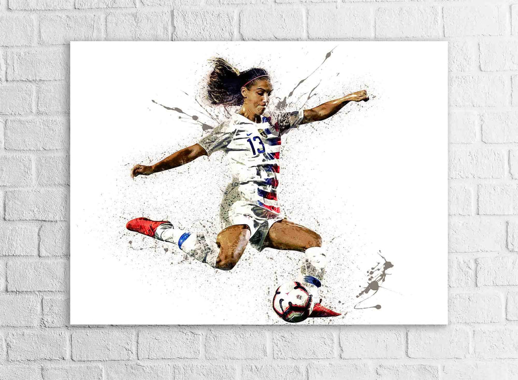 Alex Morgan Poster Print, Gallery Canvas Wrap or Museum-Quality Poster, Fine Art, Wall Decor for Man Cave, Kids room, Dorm Room