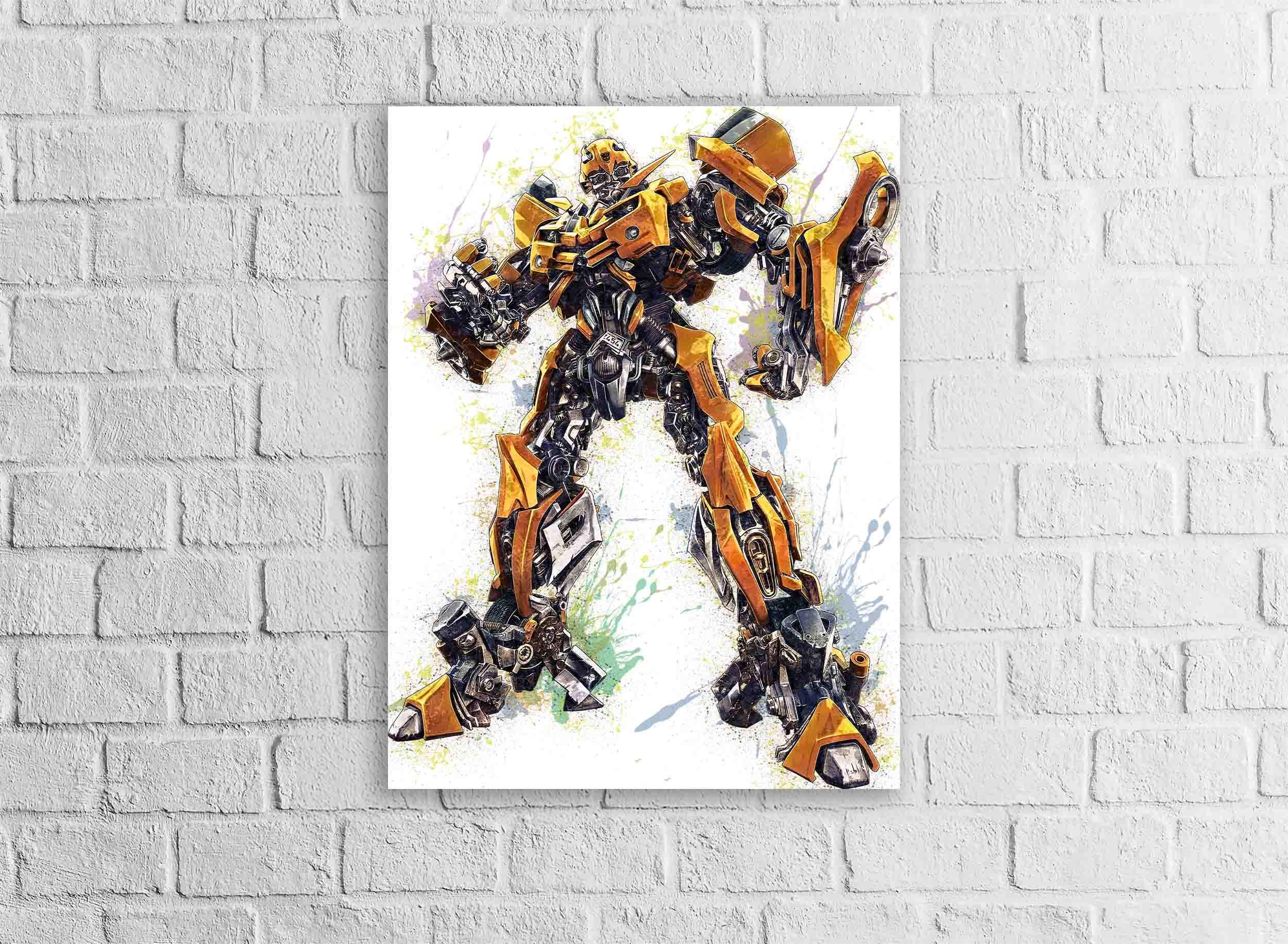 Bumblebee Poster, Transformers, Gallery Canvas Wrap or Museum-Quality Poster Print, Fine Art, Man Cave, Office or Dorm Room