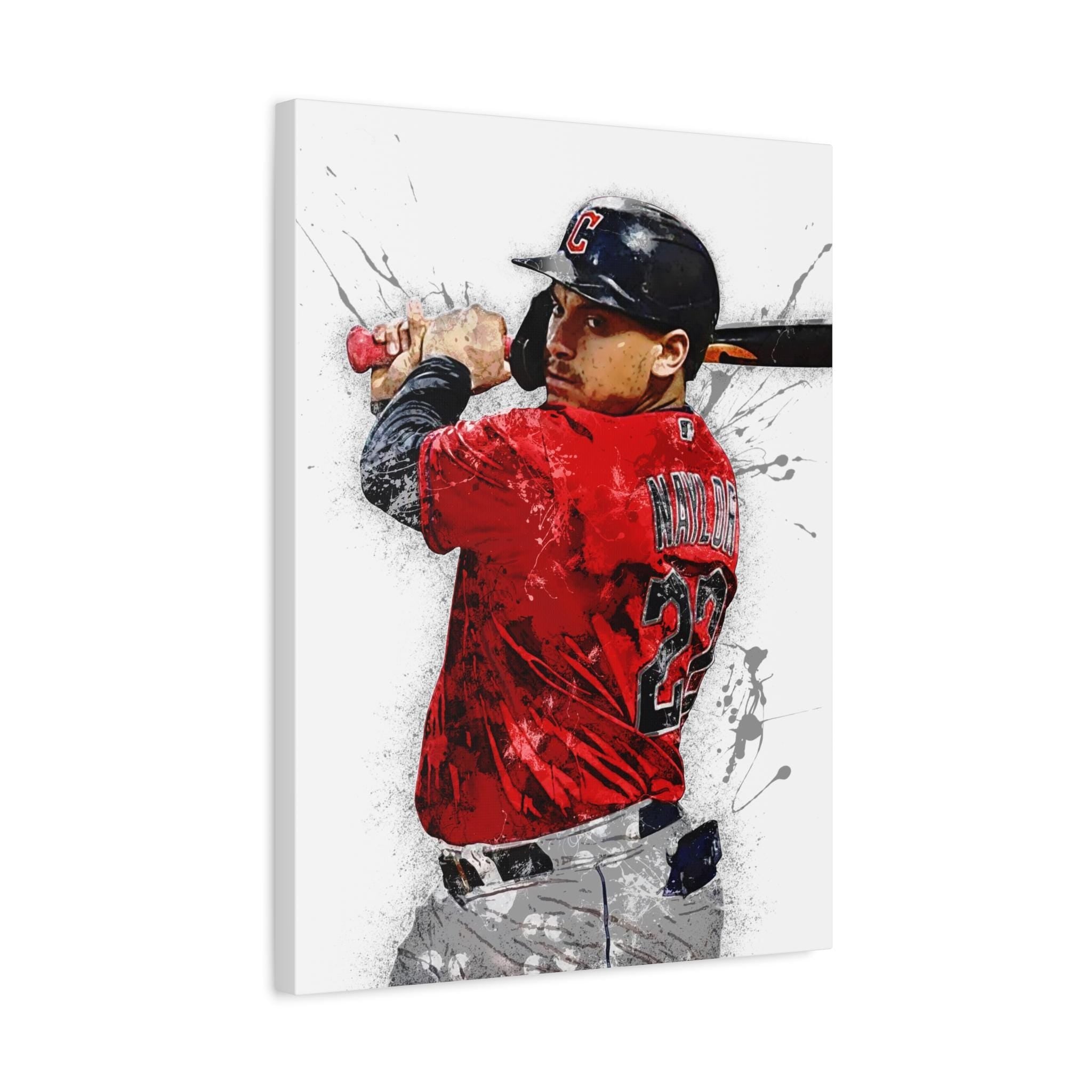 Josh Naylor Poster, Cleveland Guardians, Canvas Wrap or Museum-Quality Poster, Fine Art, Wall Decor for Man Cave, Kids room, Dorm Room