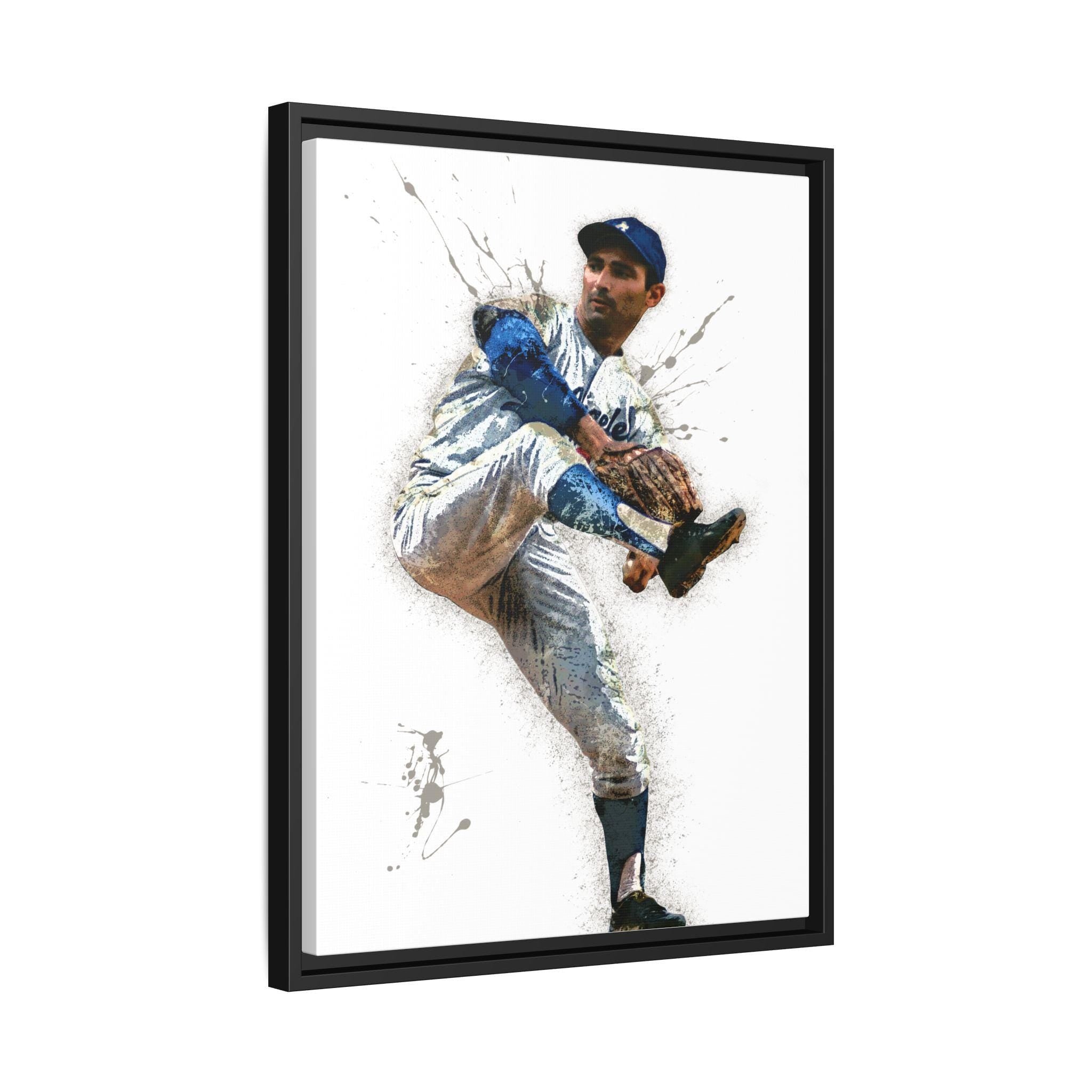 Sandy Koufax Poster, Dodgers, Gallery Canvas Wrap, Fine Art, Wall Decor for Man Cave, Kids room, Dorm Room