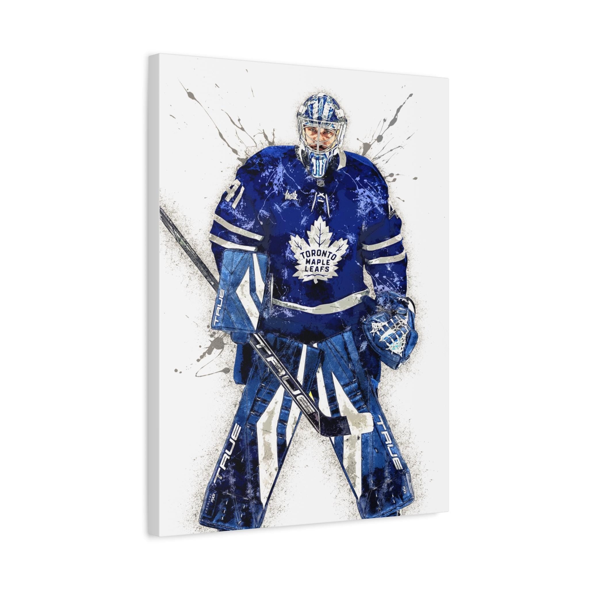 Anthony Stolarz Poster, Toronto Maple Leafs, Gallery Canvas Wrap or Museum-Quality Poster Print, Man Cave, Office or Kids Room