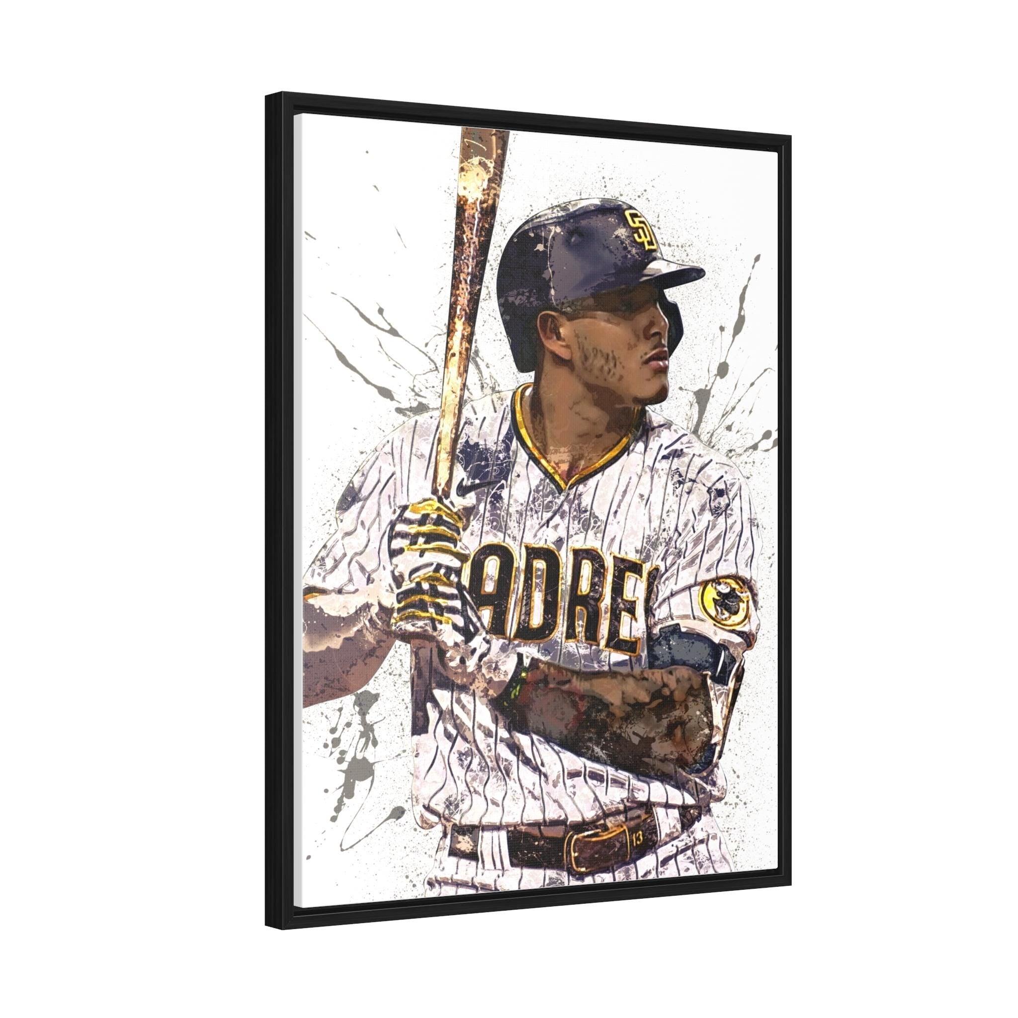 Manny Machado Poster, San Diego Padres, Gallery Canvas Wrap, Fine Art, Wall Decor for Man Cave, Kids room, Dorm Room