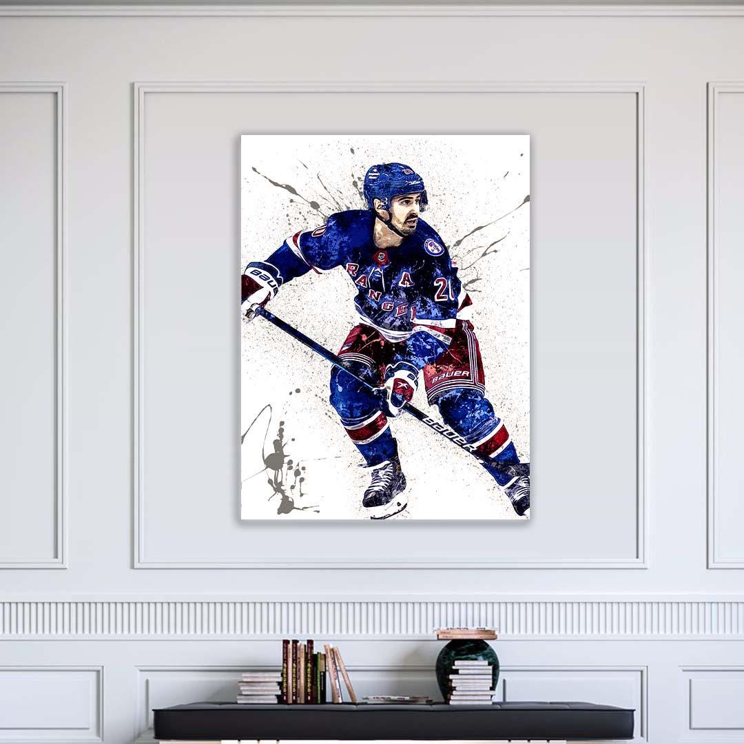 Chris Kreider Poster, New York Rangers, Gallery Canvas Wrap or Museum-Quality Poster, Man Cave, Kids room, Office