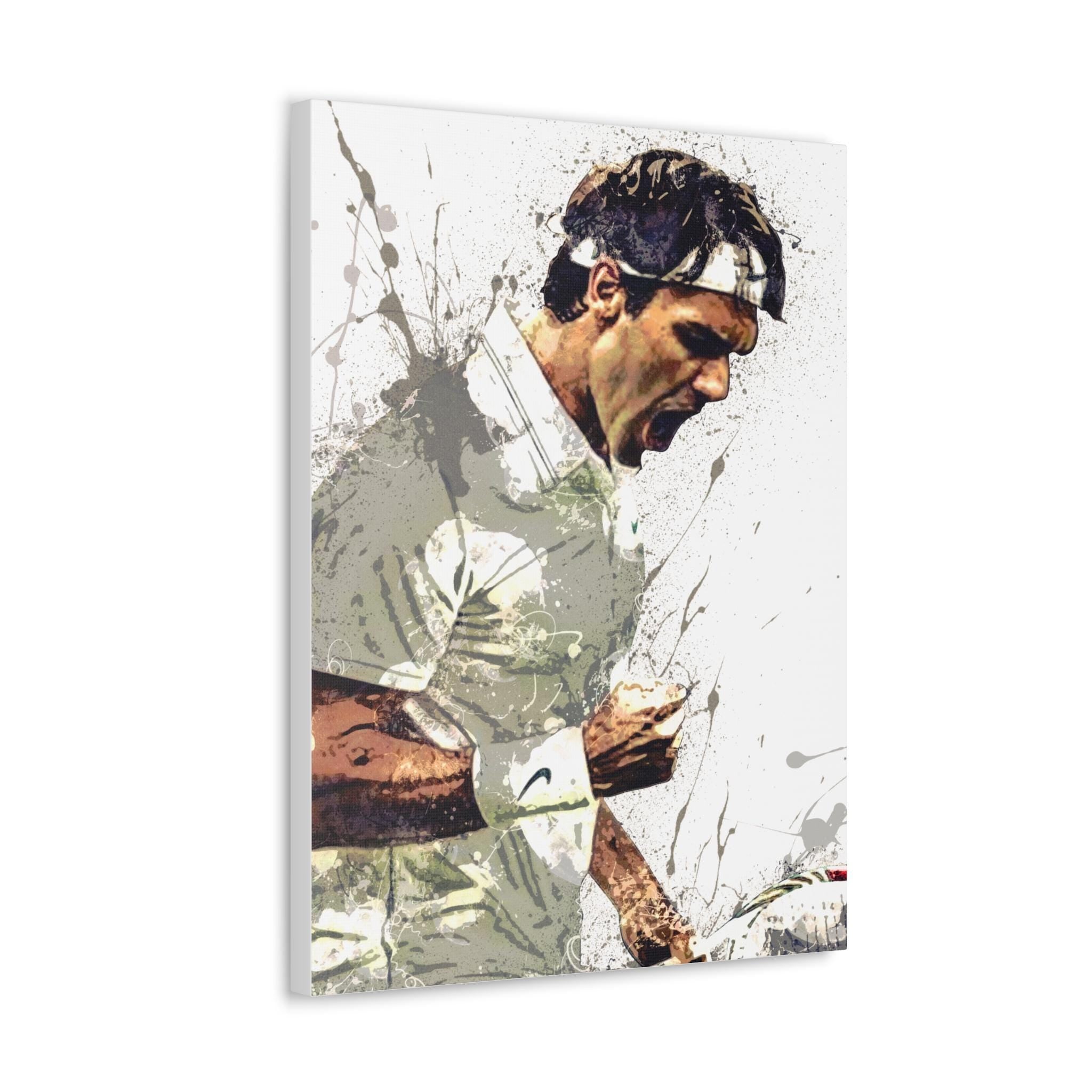 Roger Federer Poster, Gallery Canvas Wrap or Premium Poster, Quality, Man Cave, Office, Dorm Room, Kids room