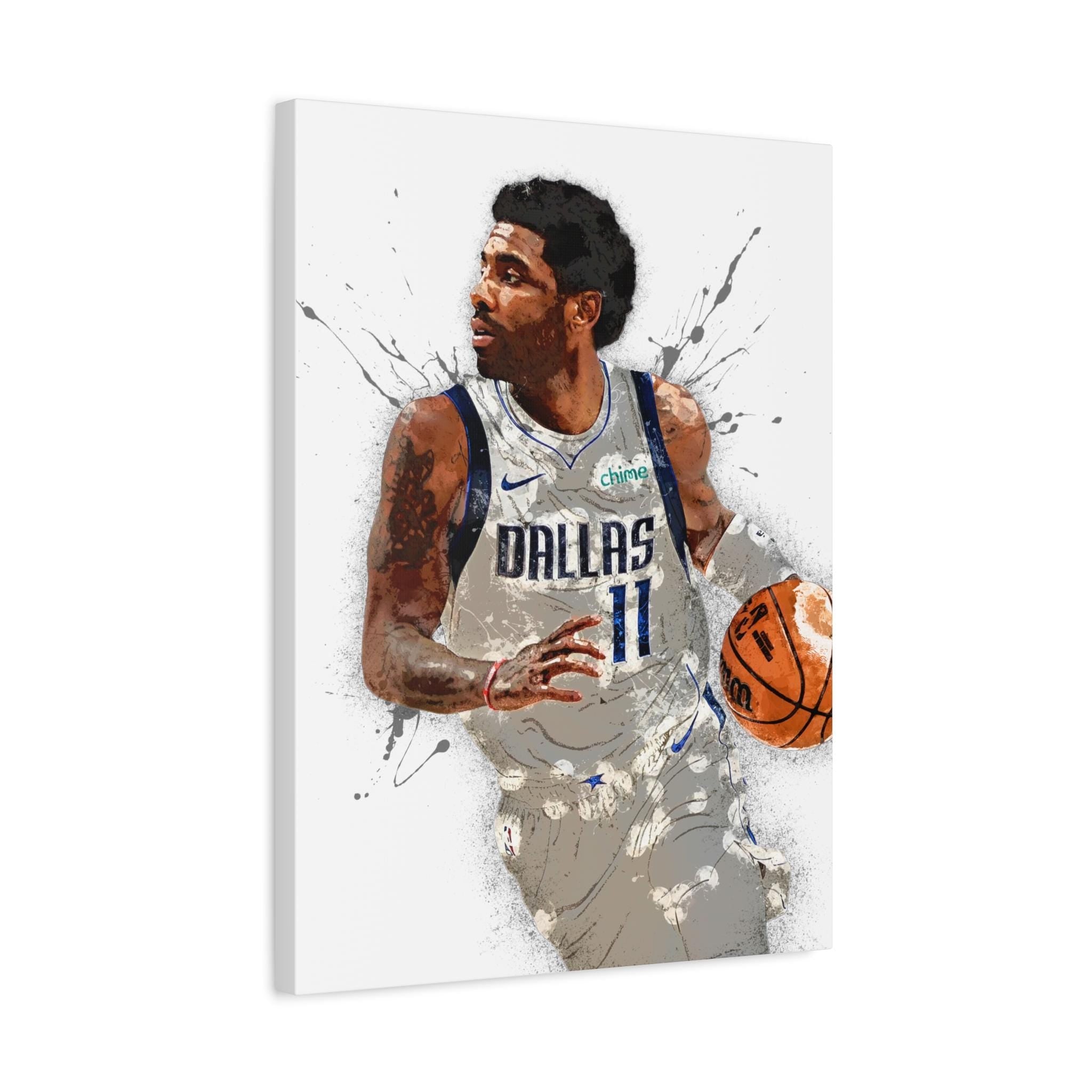 Kyrie Irving Poster, Dallas Mavericks, Gallery Canvas Wrap or Museum-Quality Poster, Man Cave, Kids room, Dorm Room