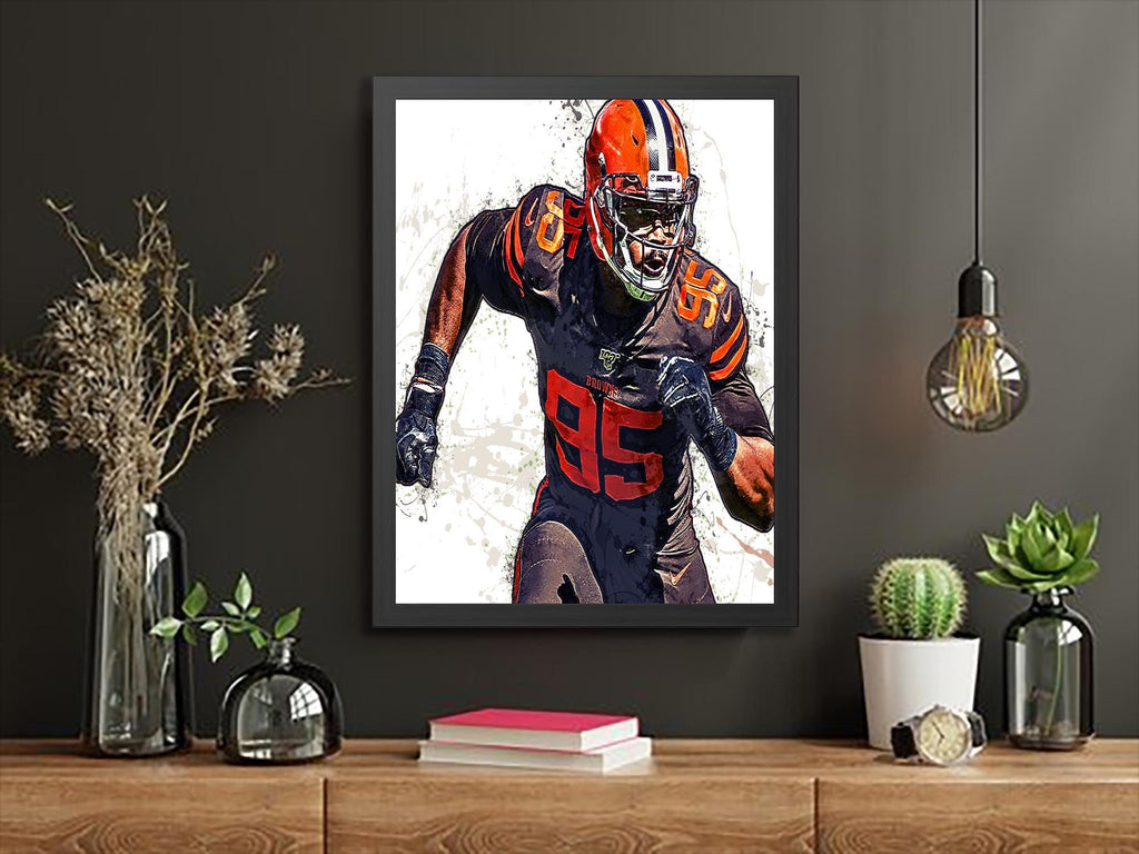 Myles Garrett Cleveland Browns Poster: Sports Art for Man Cave